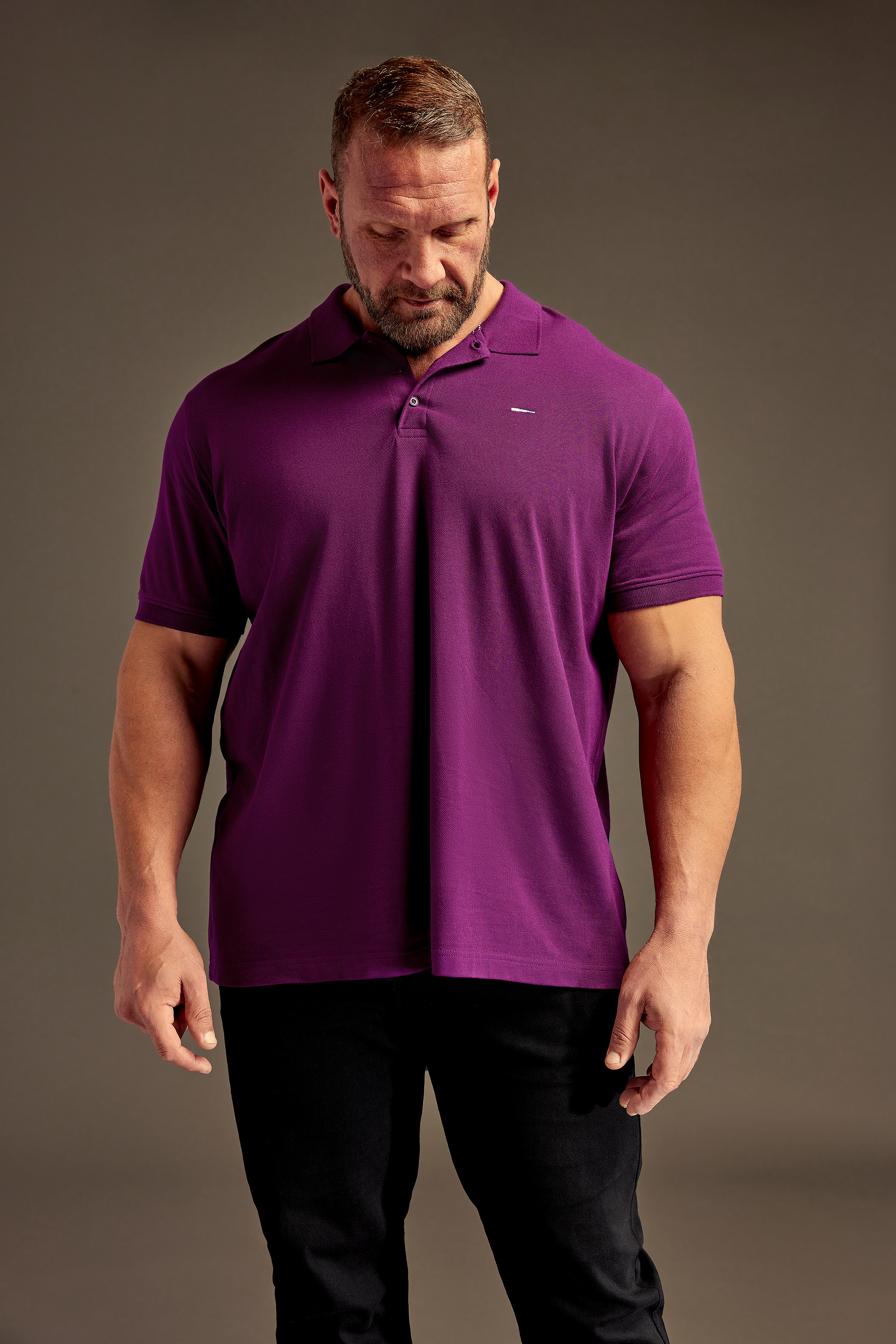 BadRhino Big & Tall Purple Core Polo Shirt | BadRhino  1