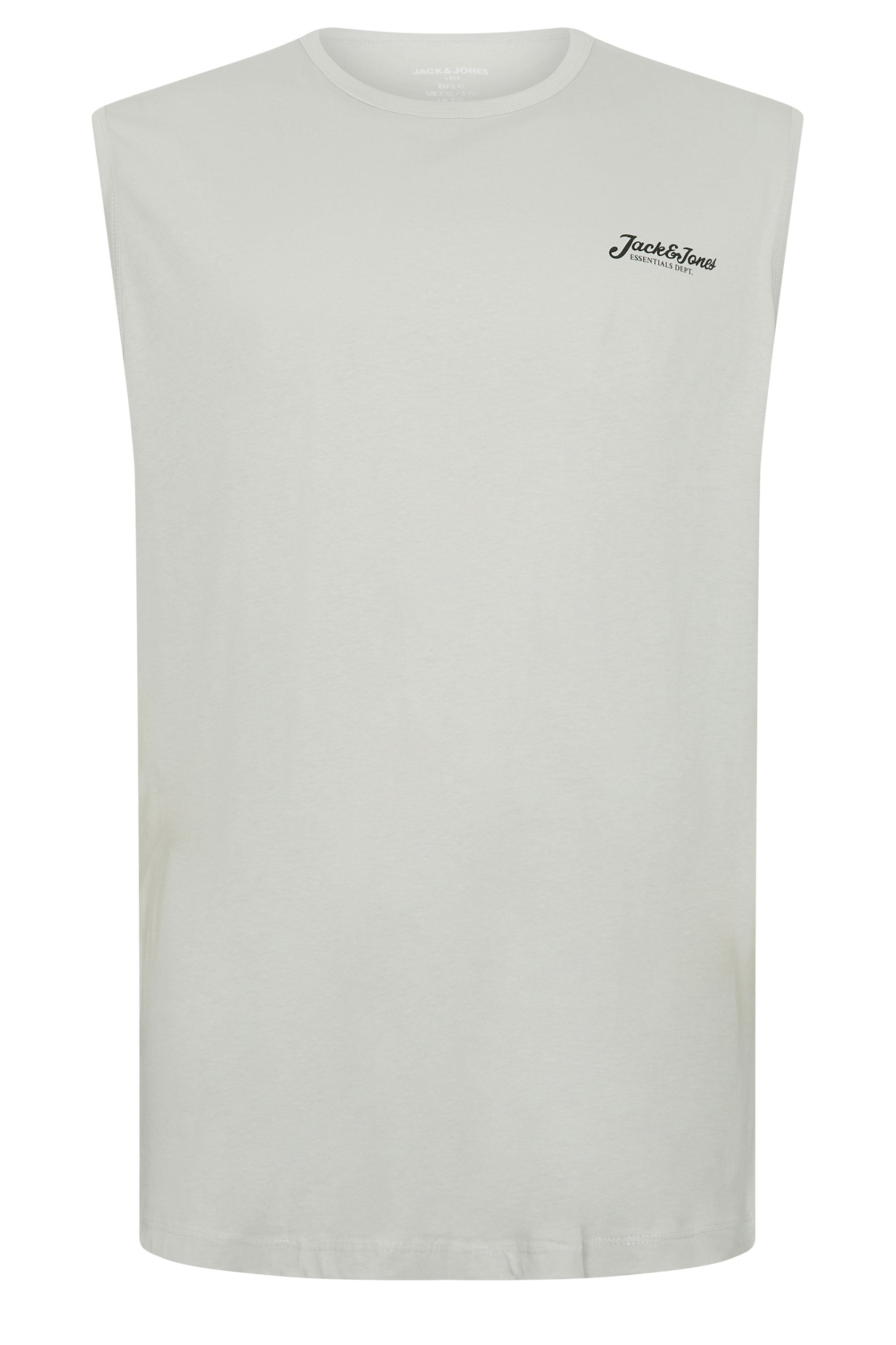 JACK & JONES 3 PACK Big & Tall White, Black, and Light Blue Tanktops | BadRhino 5