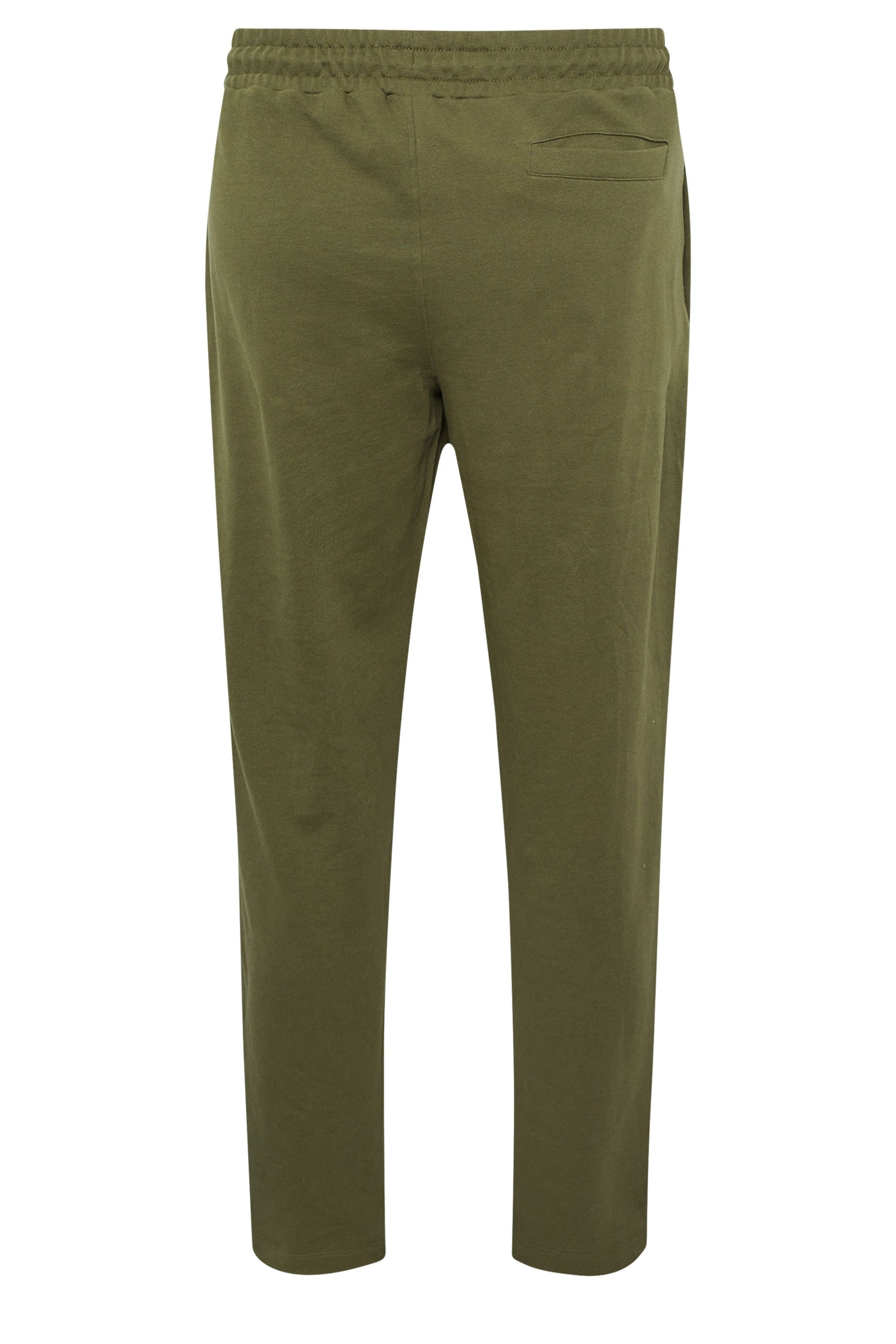STUDIO A Big & Tall Khaki Green Pintuck Joggers | BadRhino 3