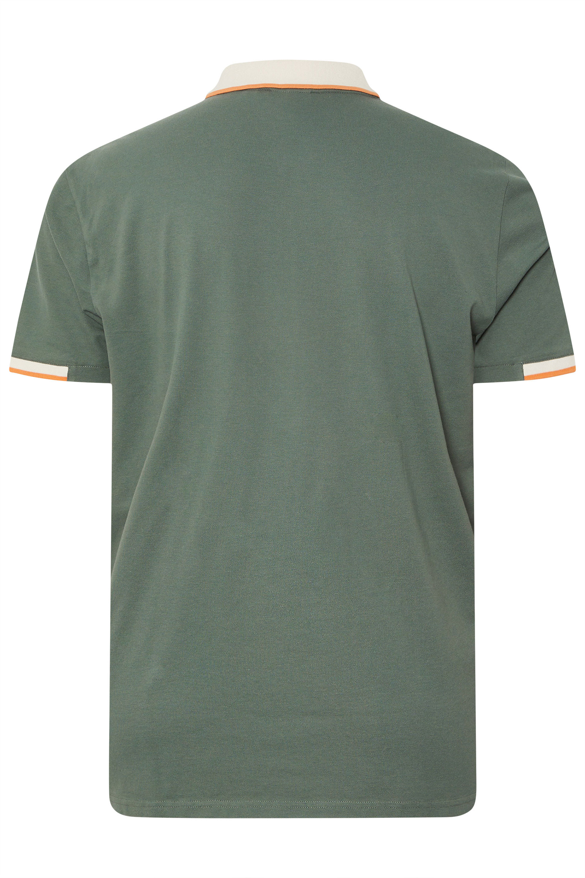 LYLE & SCOTT Big & Tall Green Half Tipped Polo Shirt | BadRhino 4