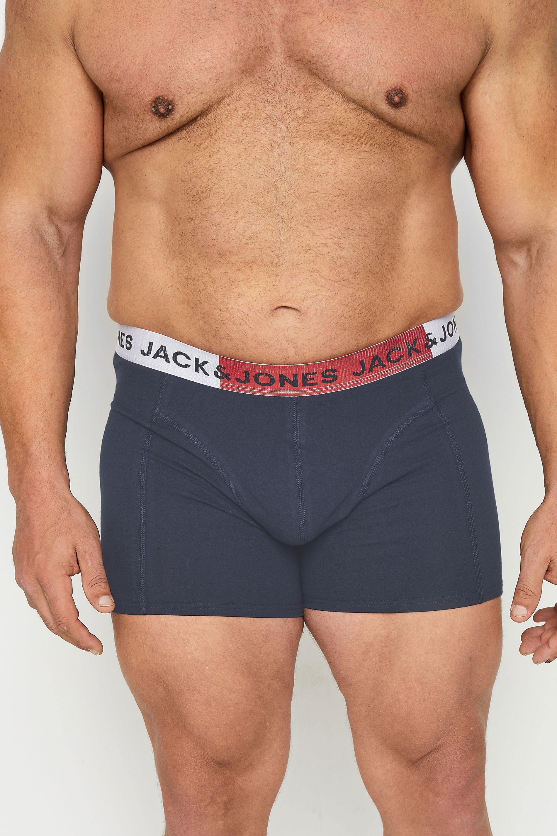 JACK & JONES Black & Blue 3 Pack Trunks 3