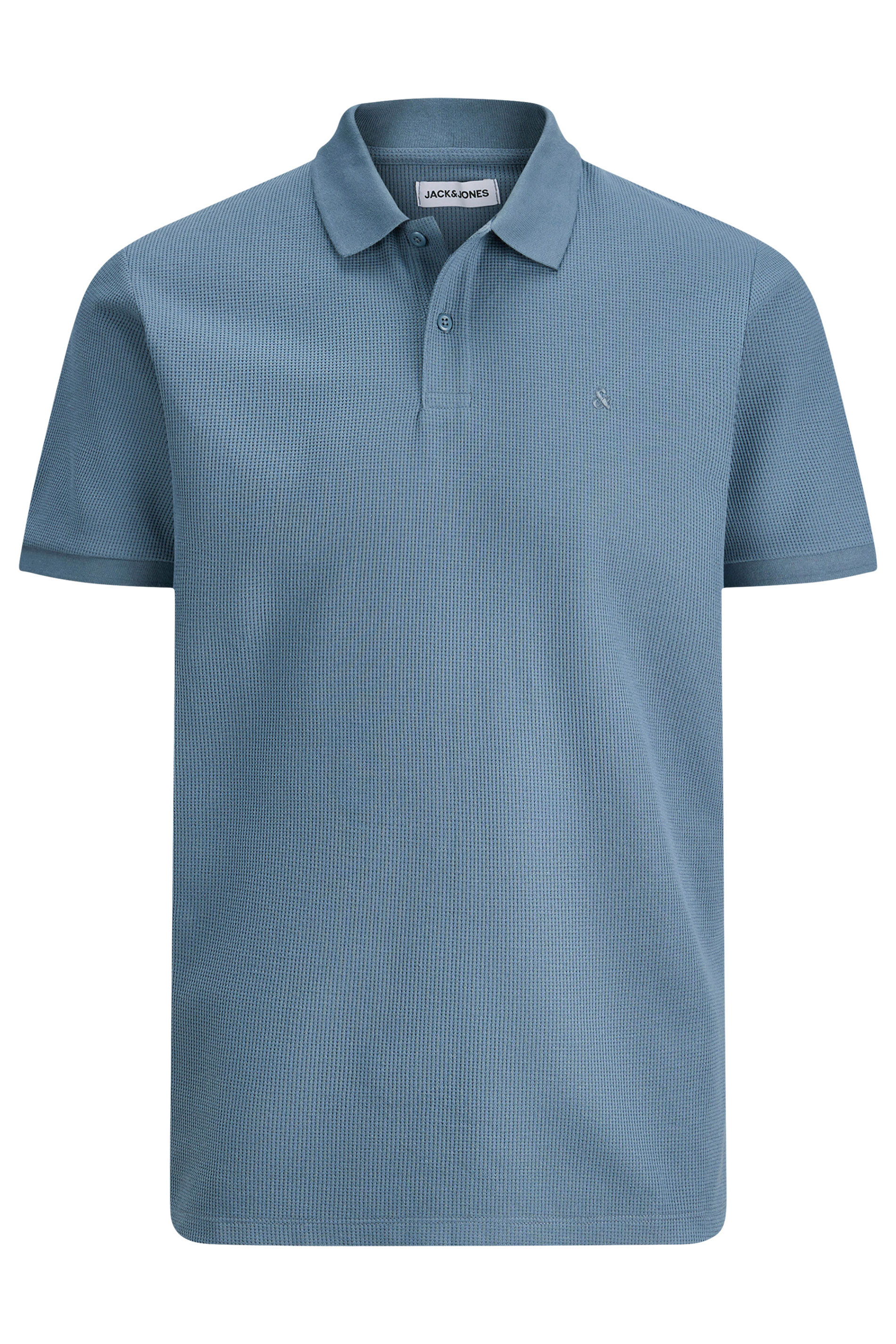 JACK & JONES Big & Tall Blue 'Paulos' Pique Polo Shirt | BadRhino 2