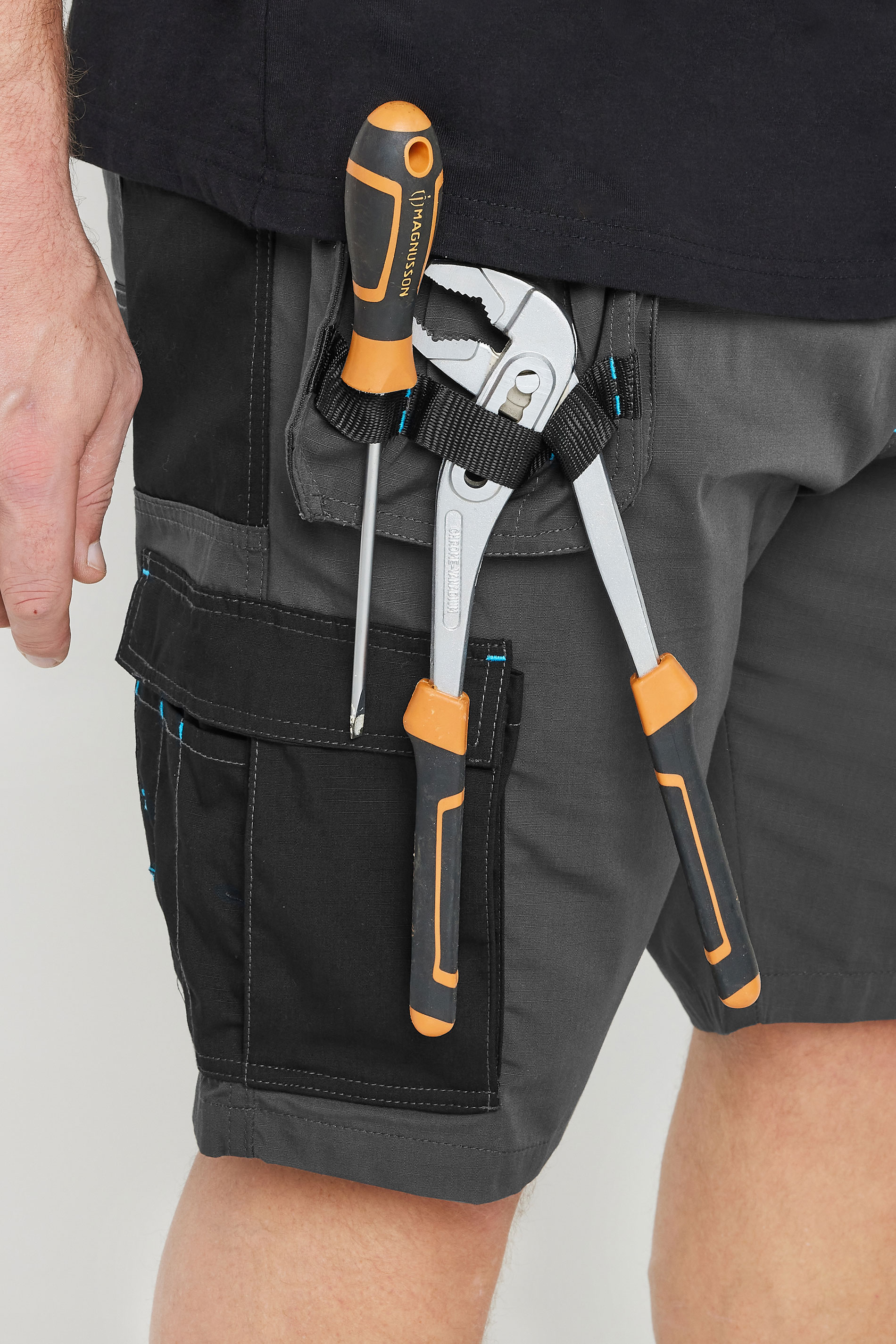 BadRhino Big & Tall Black Workwear Cargo Shorts | BadRhino 7