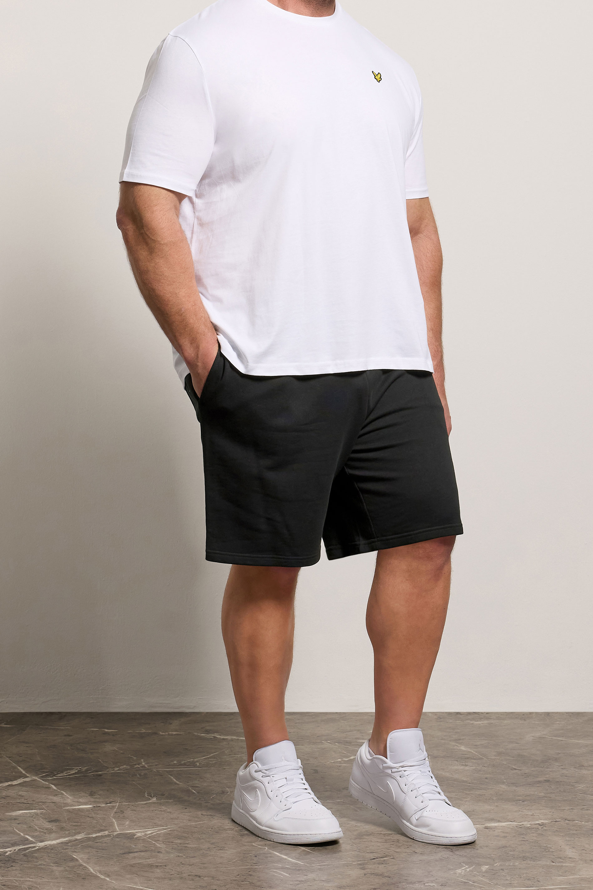 LYLE & SCOTT Big & Tall Black Jogger Shorts | BadRhino 3