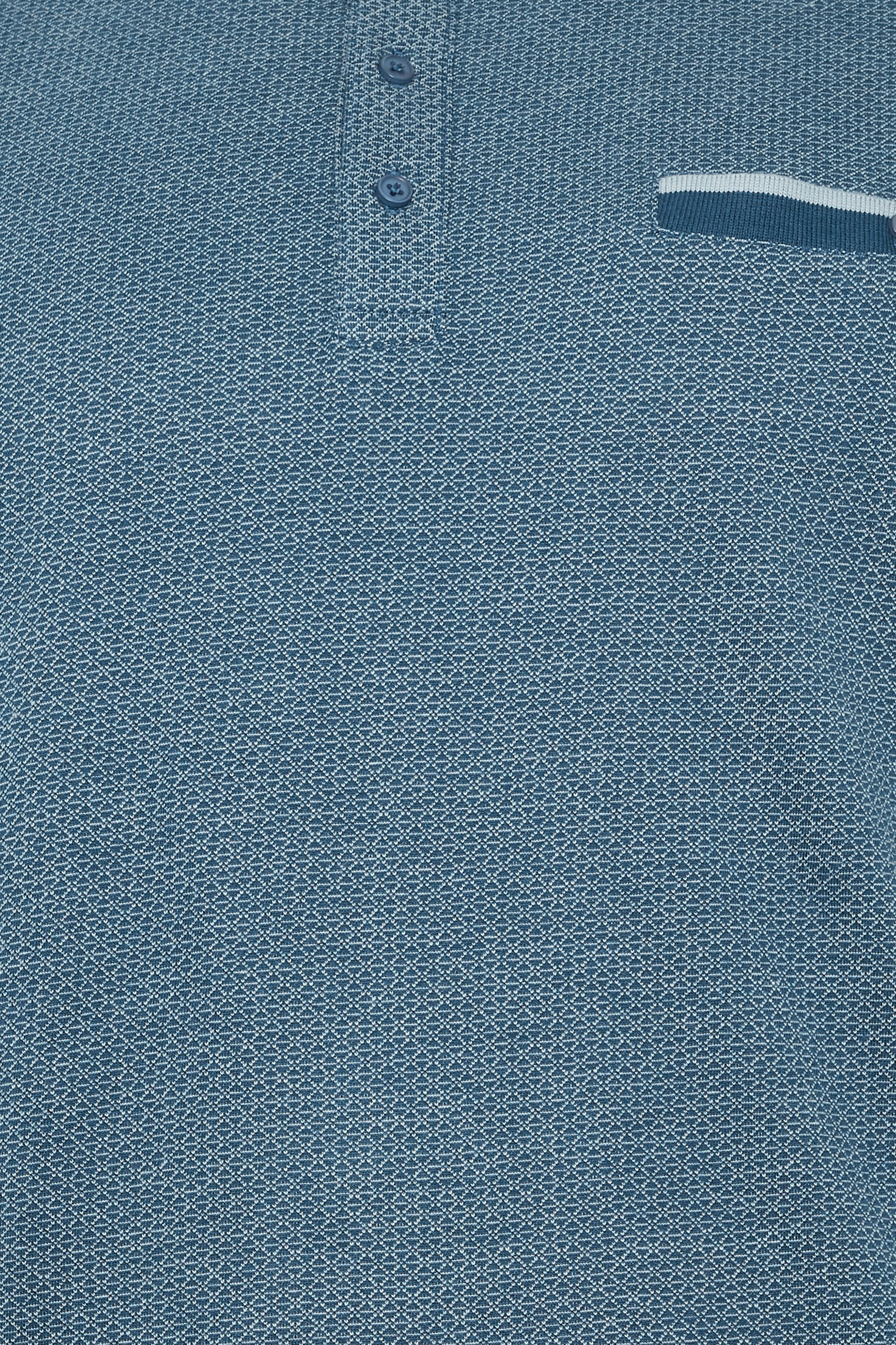 ESPIONAGE Big & Tall Blue Contrast Design Polo Shirt | BadRhino 2