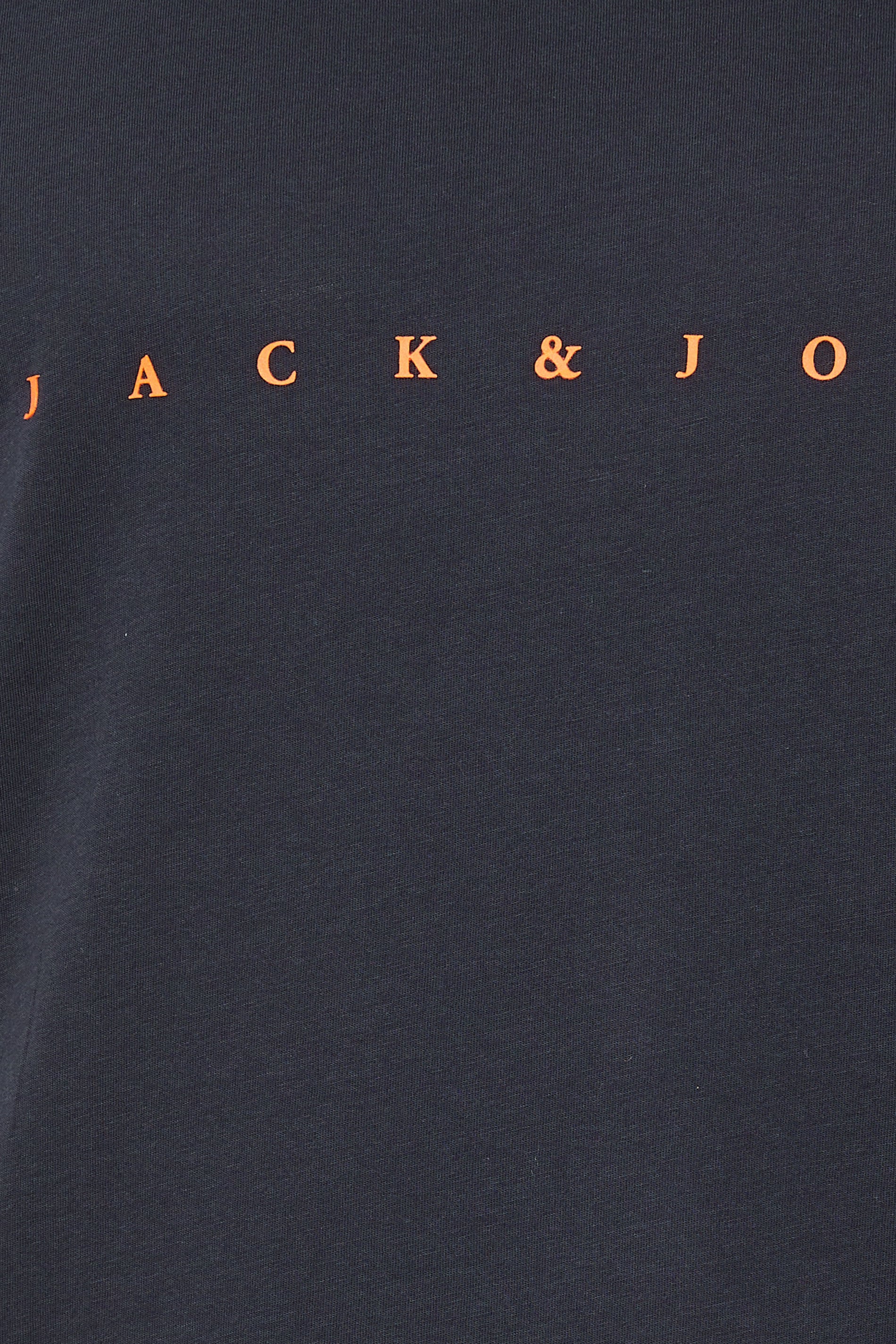 JACK & JONES Big & Tall Dark Navy Blue Slogan T-Shirt | BadRhino 5
