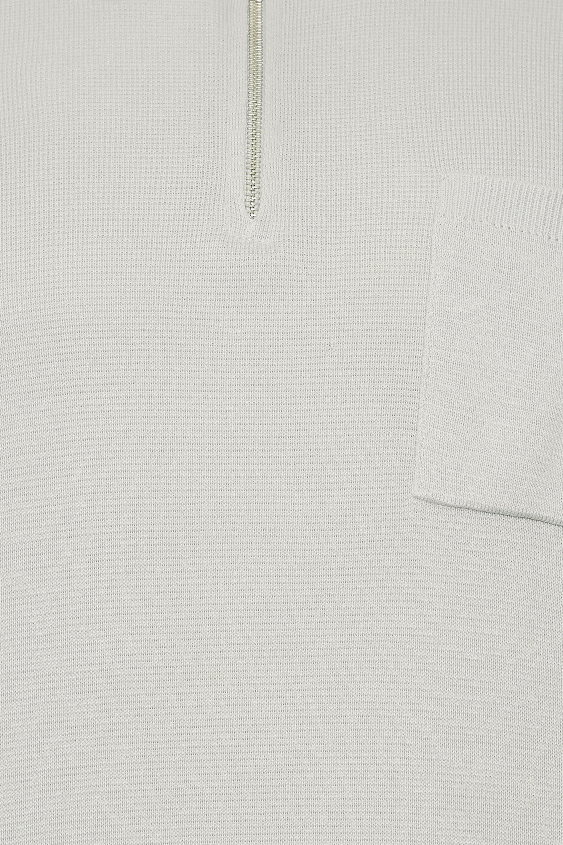 BadRhino Big & Tall Grey Milano Knit Quarter Zip Jumper | BadRhino 2