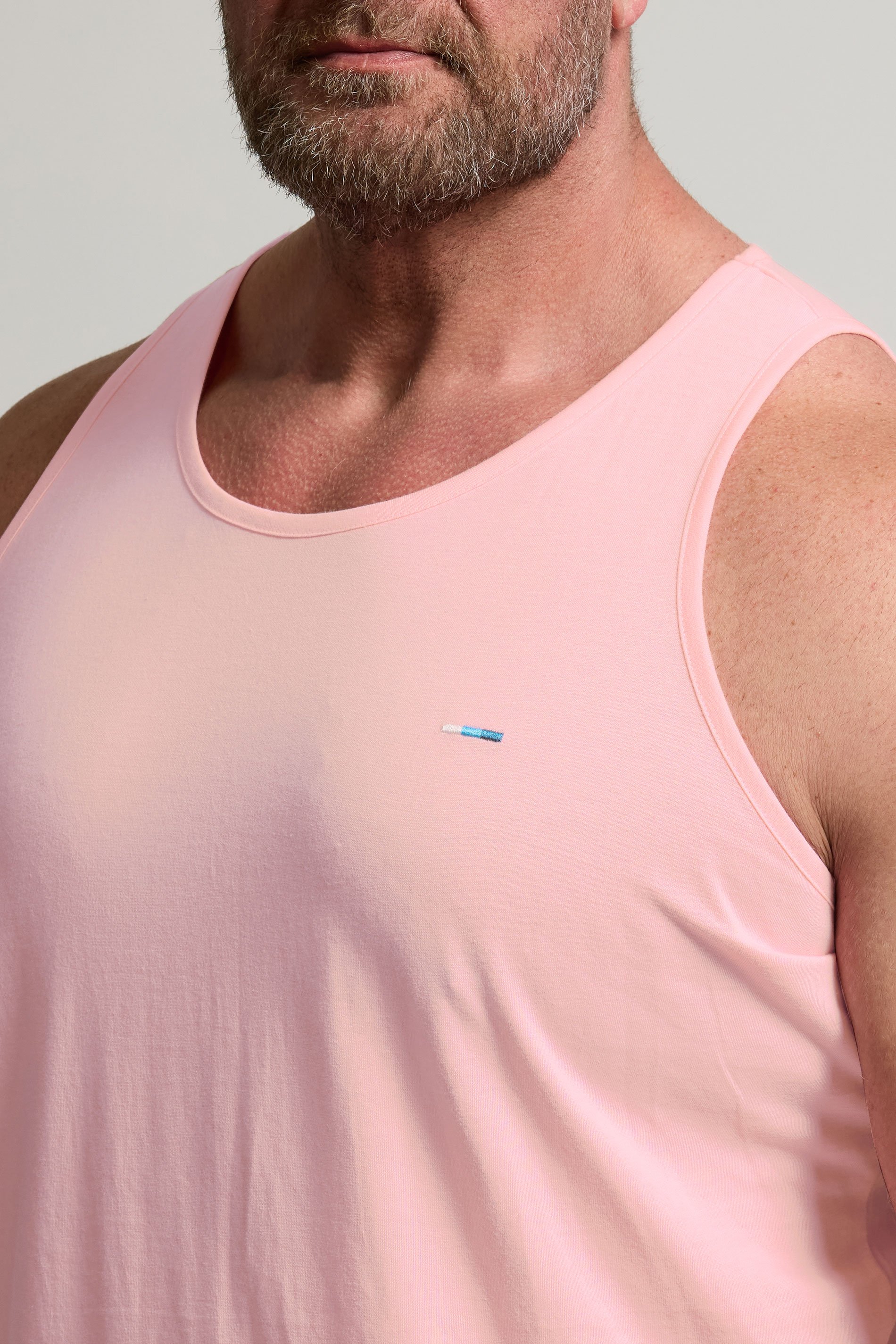 BadRhino Big & Tall Light Pink Vest Top | BadRhino 4