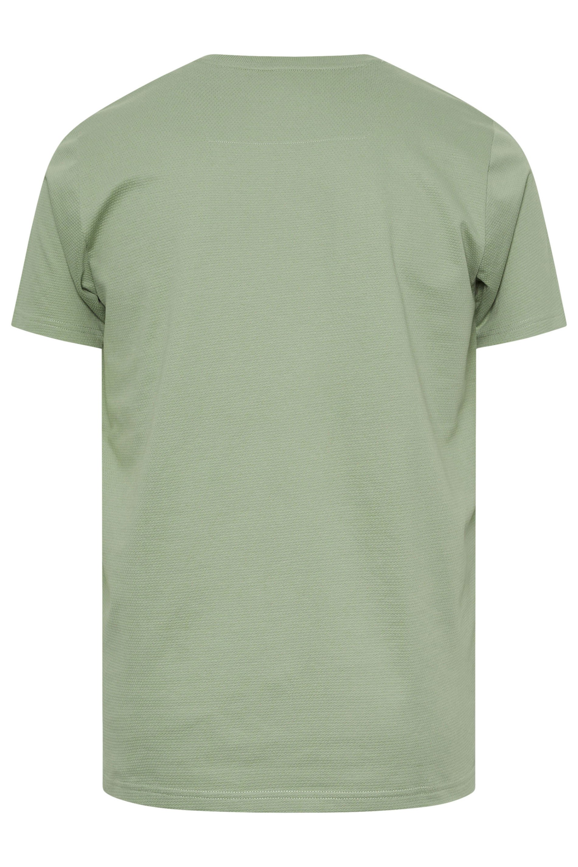 BadRhino Big & Tall Sage Green Textured T-Shirt | BadRhino 7
