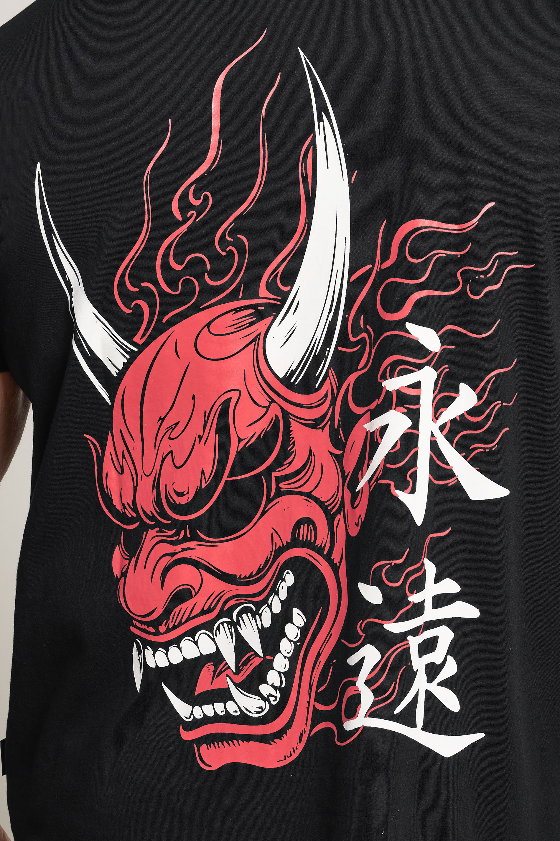 BadRhino Big & Tall Black Extra Long Japanese Graphic T-Shirt | BadRhino 5