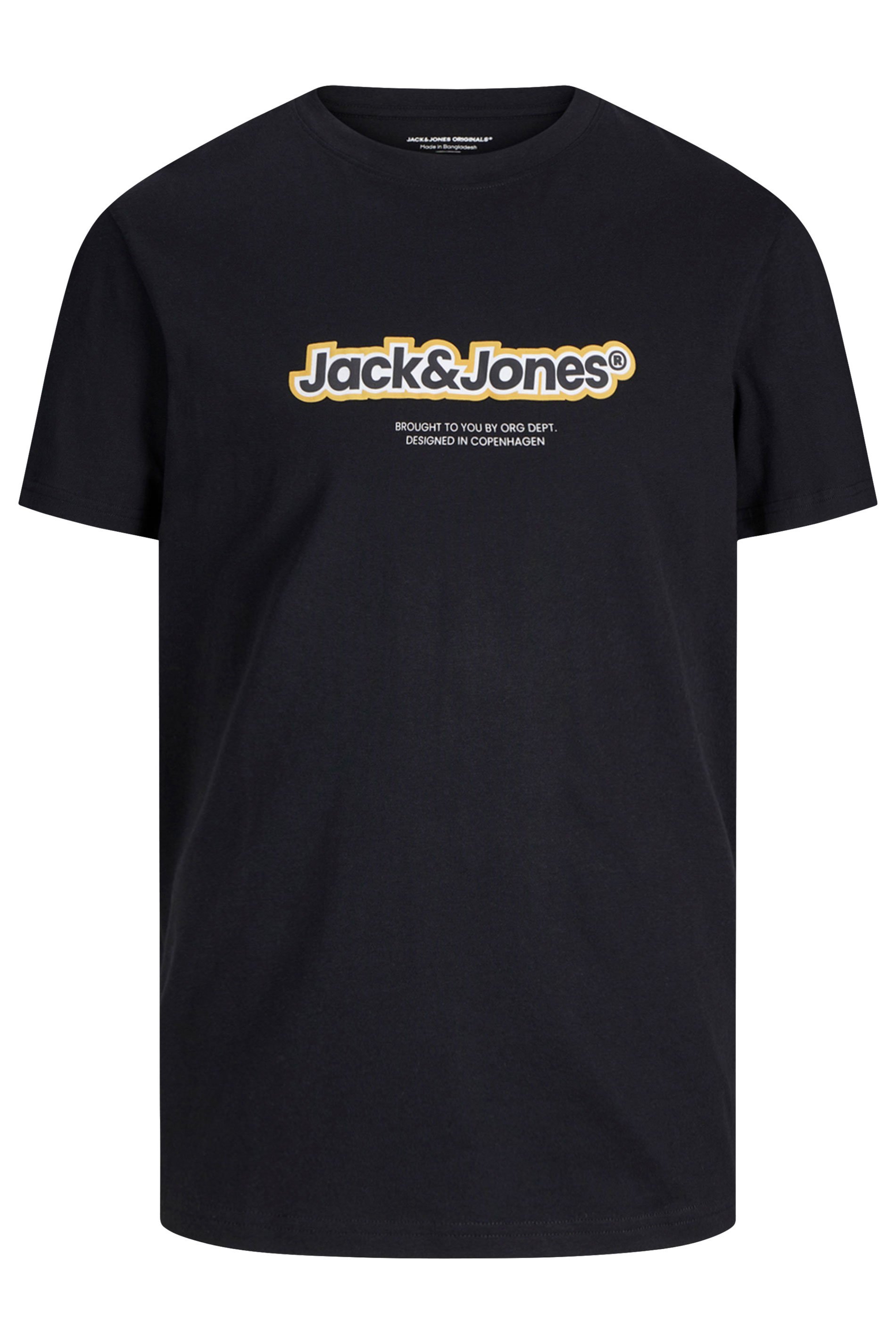 JACK & JONES Big & Tall 3 PACK White & Navy Blue Logo T-Shirts | BadRhino 6