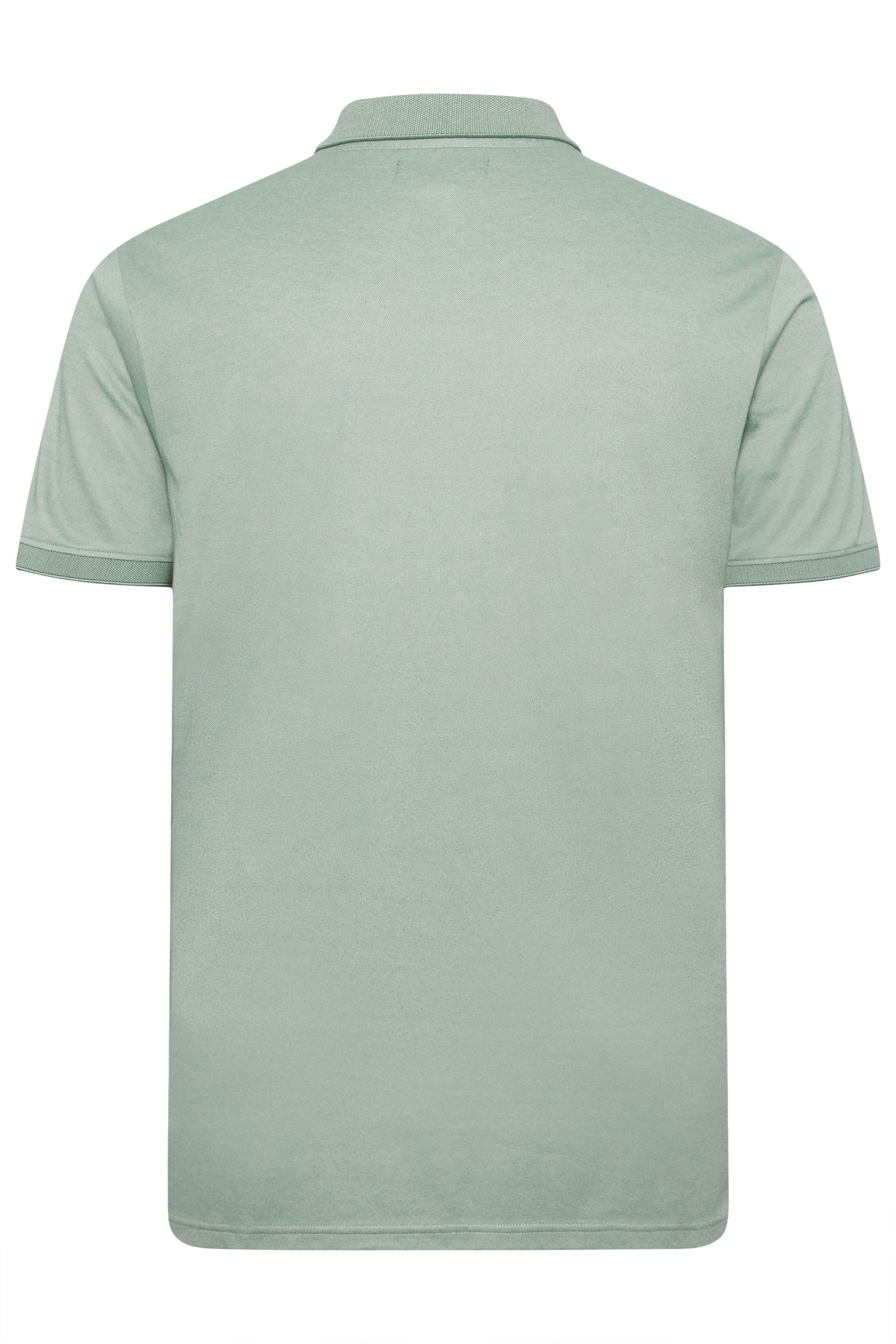 BadRhino Big & Tall Green Textured Polo Shirt | BadRhino 7