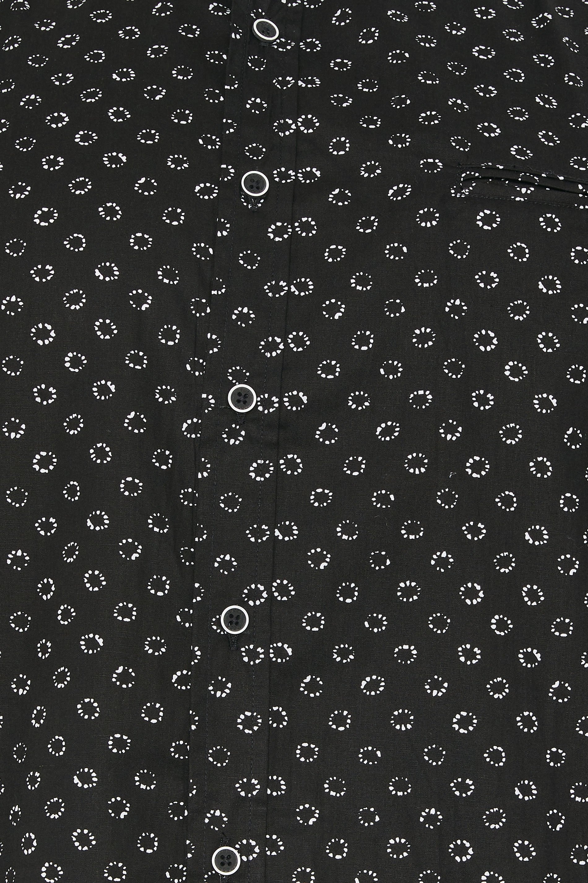 D555 Big & Tall Black Micro Print Short Sleeve Shirt | BadRhino 2