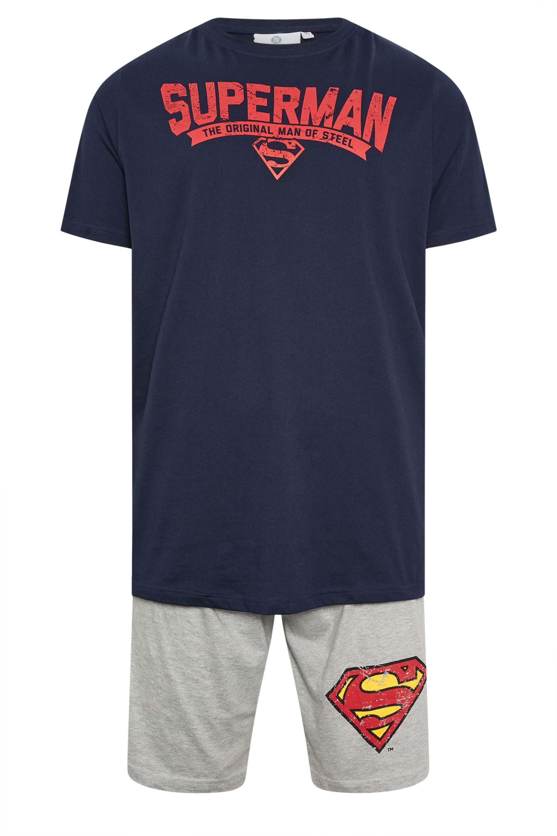 BadRhino Big & Tall Navy Blue Superman Pyjama Set 6