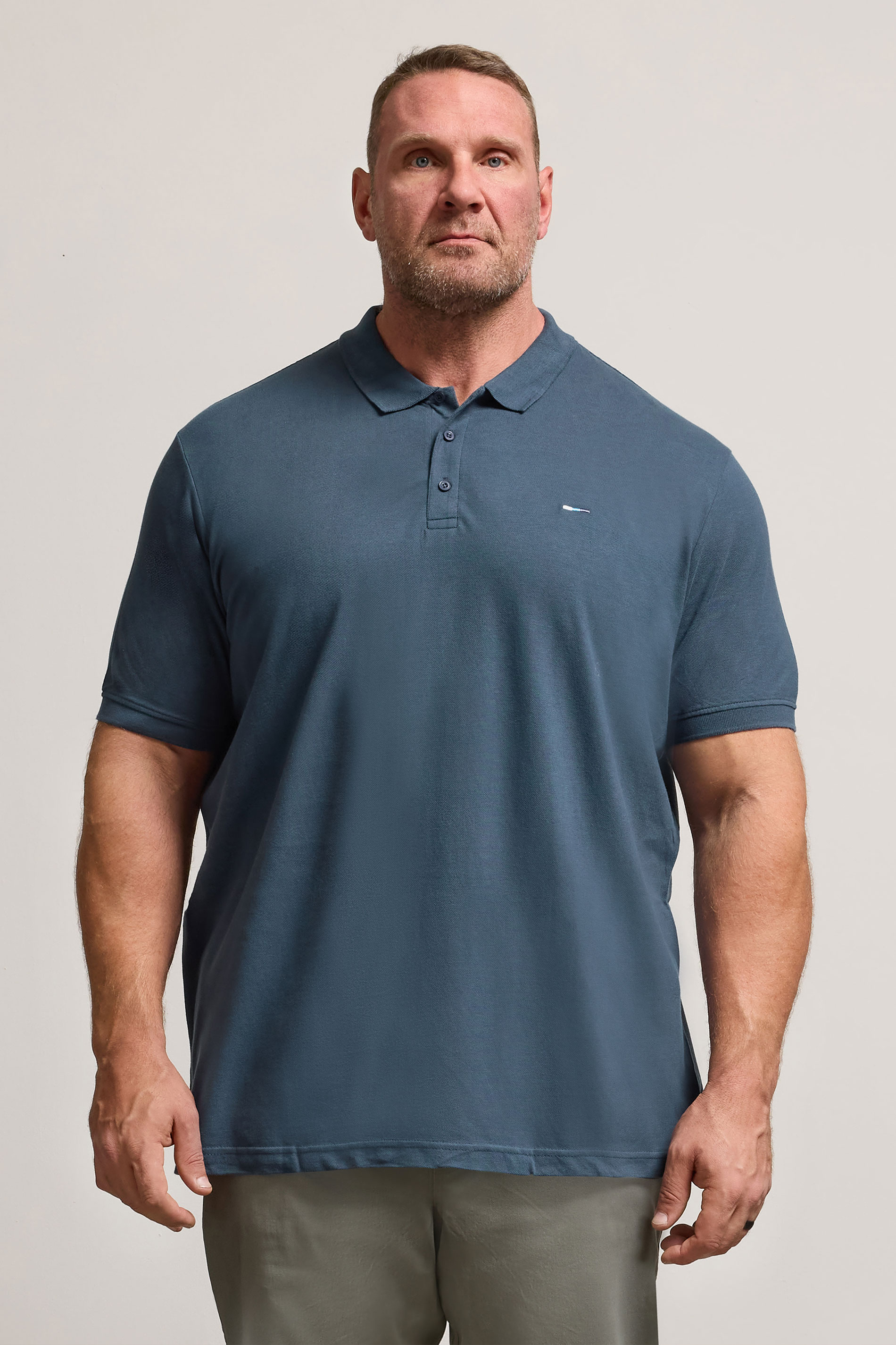 BadRhino Big & Tall Dark Blue Core Polo Shirt | BadRhino 1