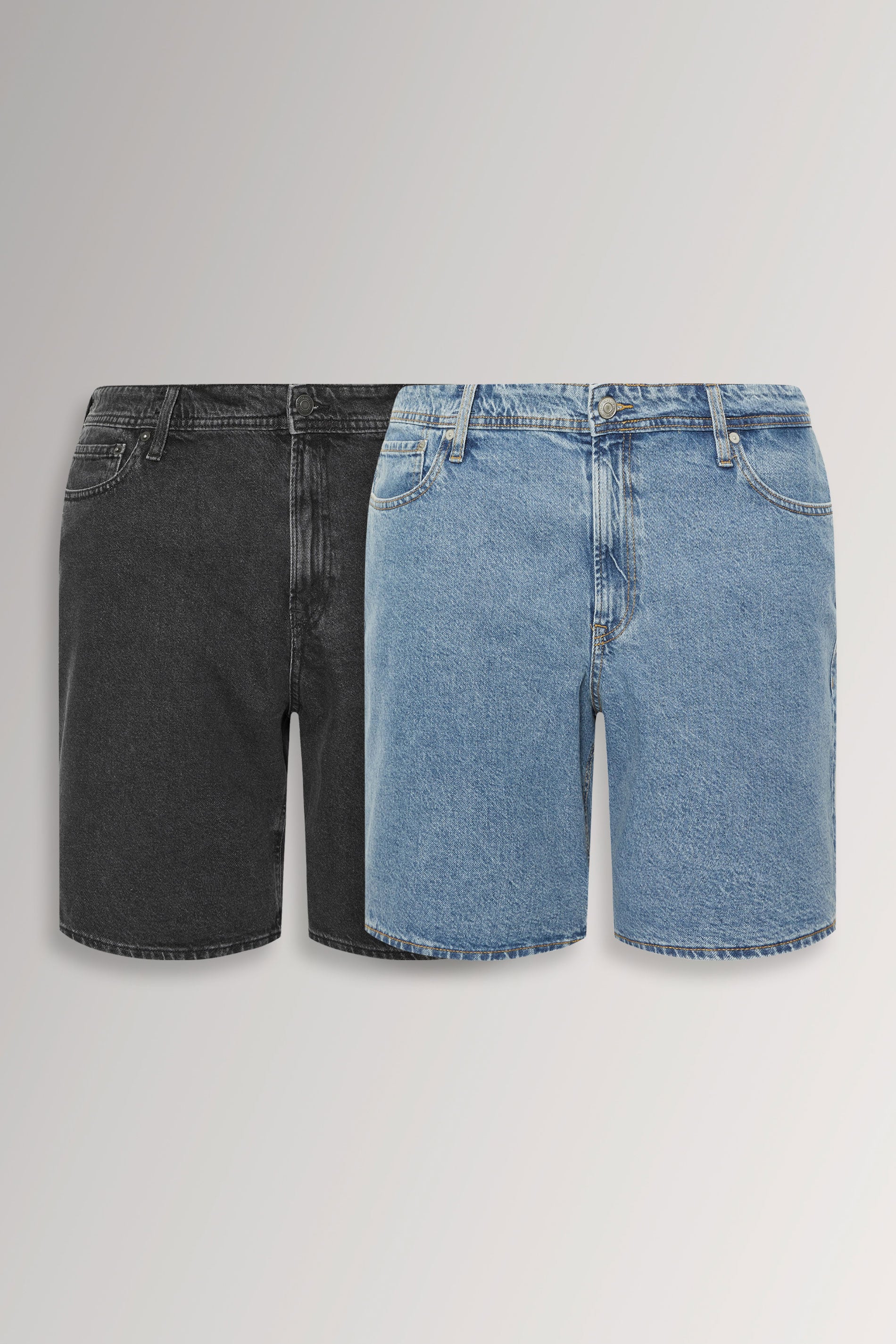 JACK & JONES Big & Tall 2 Pack Blue & Black Tony Shorts | BadRhino 3