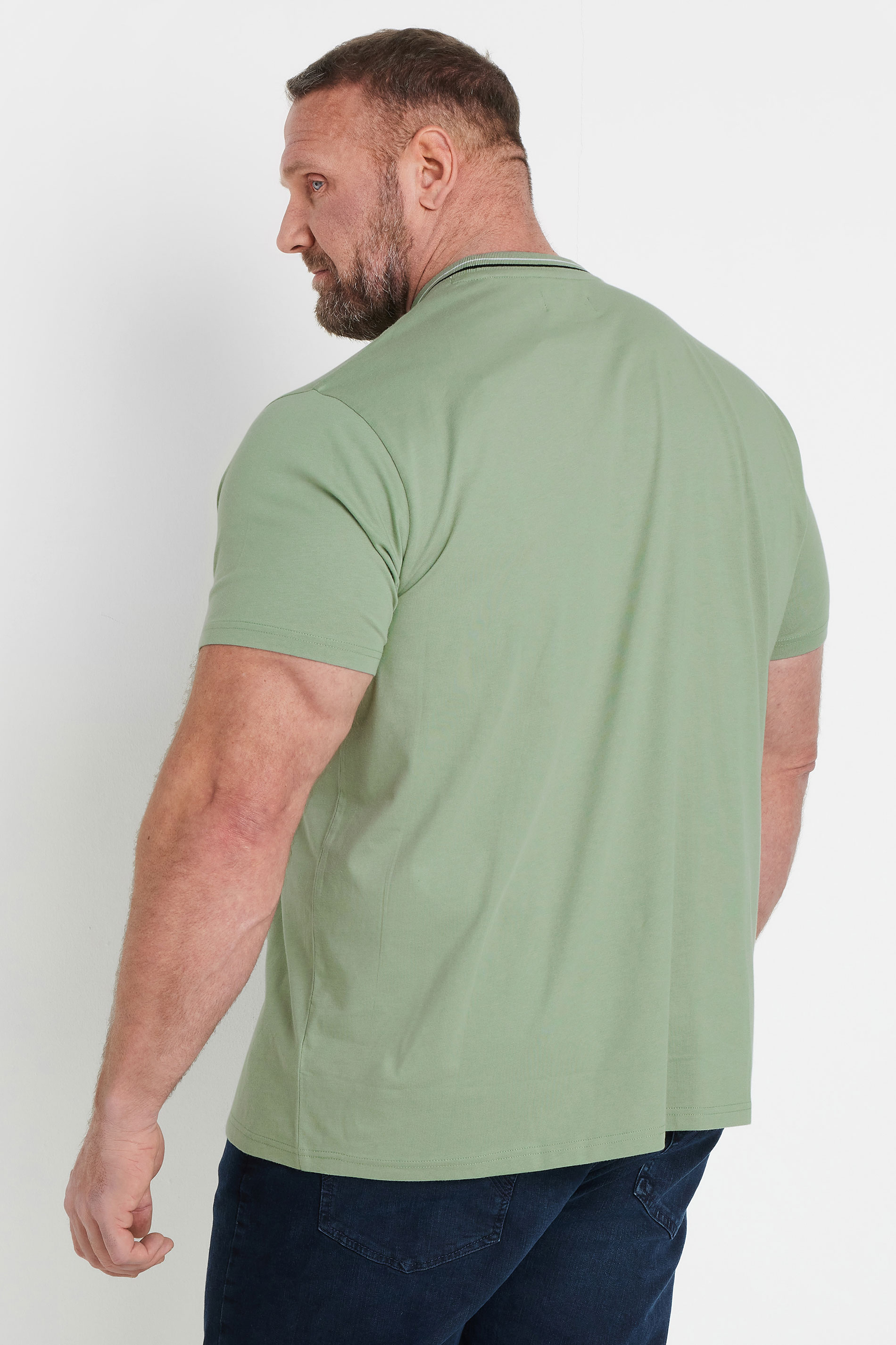 BadRhino Big & Tall Green Cut & Sew T-Shirt | BadRhino 4