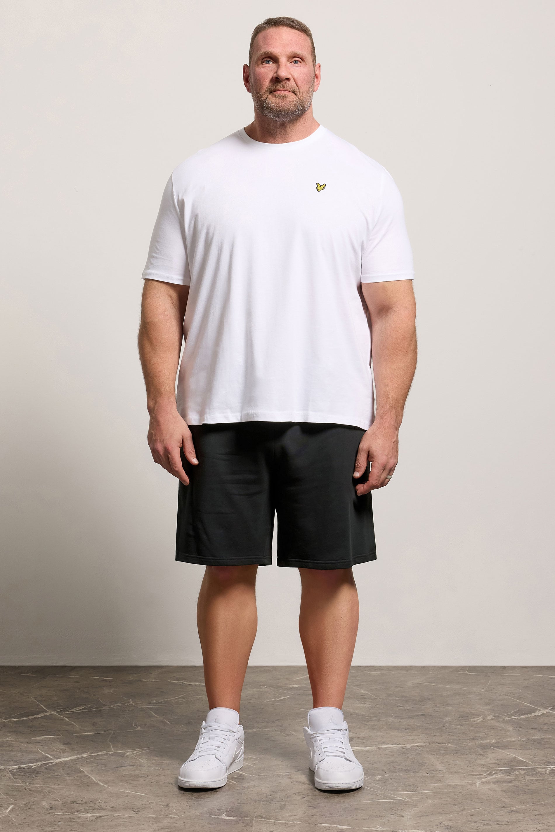 LYLE & SCOTT Big & Tall Black Jogger Shorts | BadRhino 1