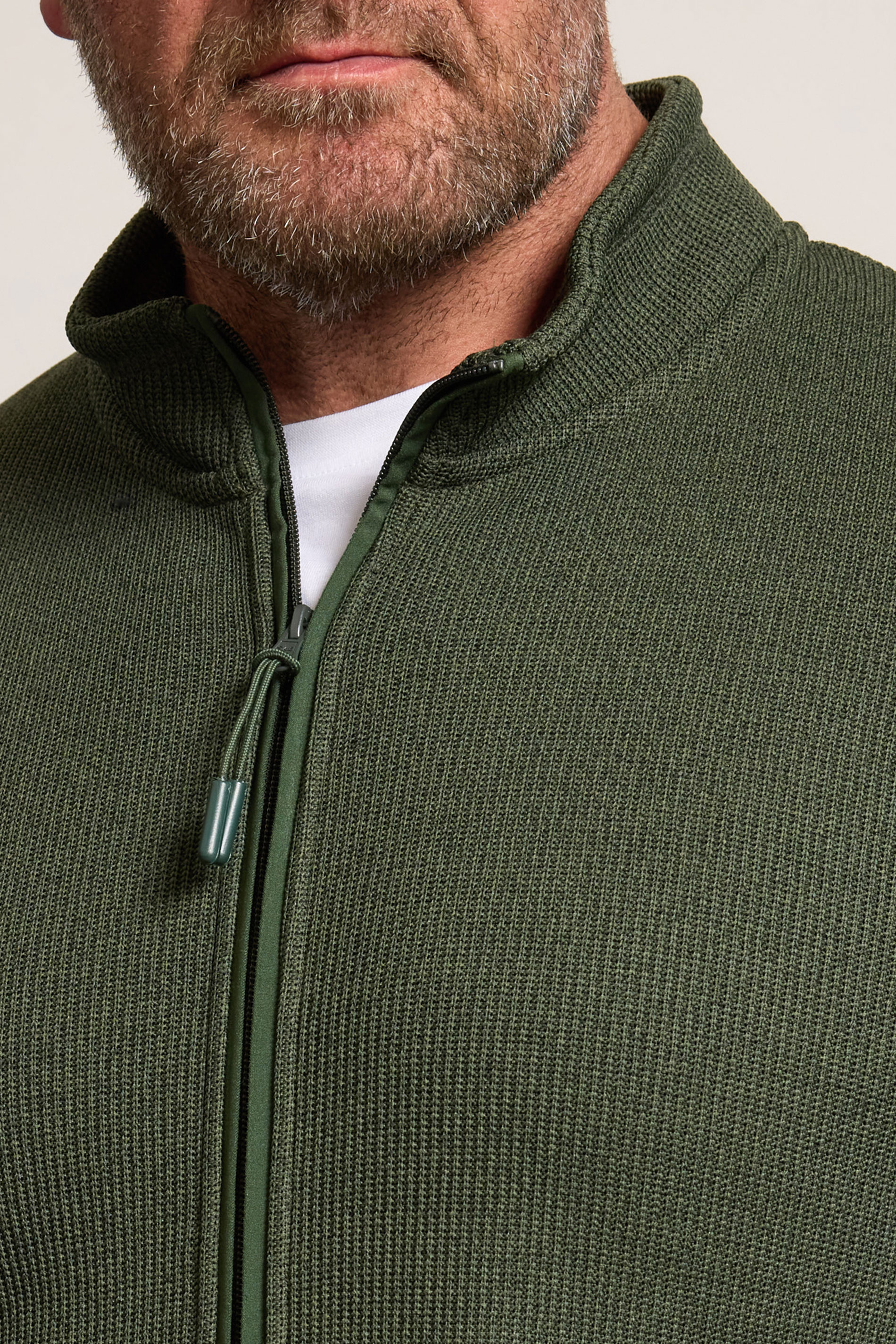 BadRhino Big & Tall Green Full Zip Textured Fleece Jacket | BadRhino 5