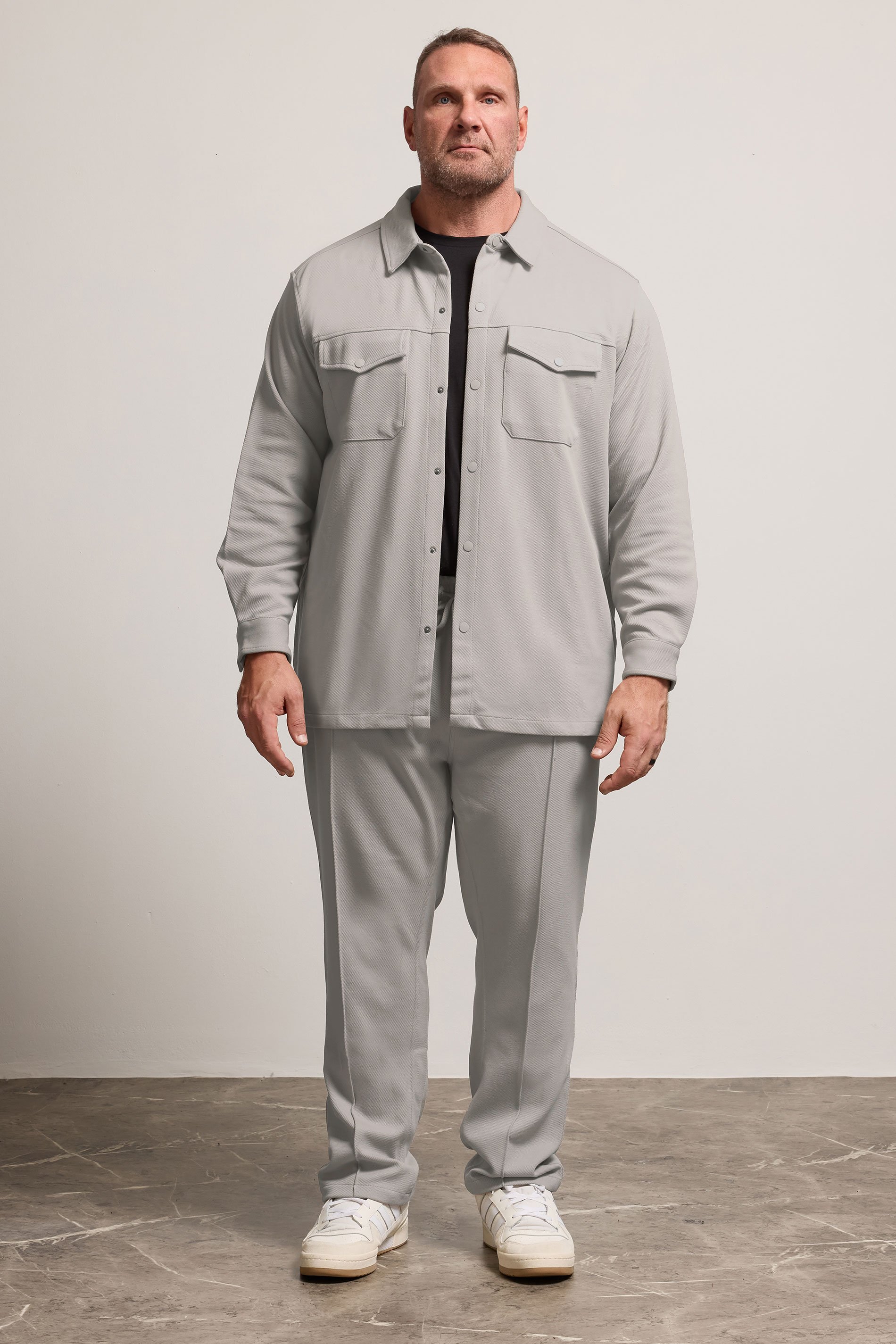 BadRhino Big & Tall Natural Brown Textured Jersey Joggers | BadRhino 2