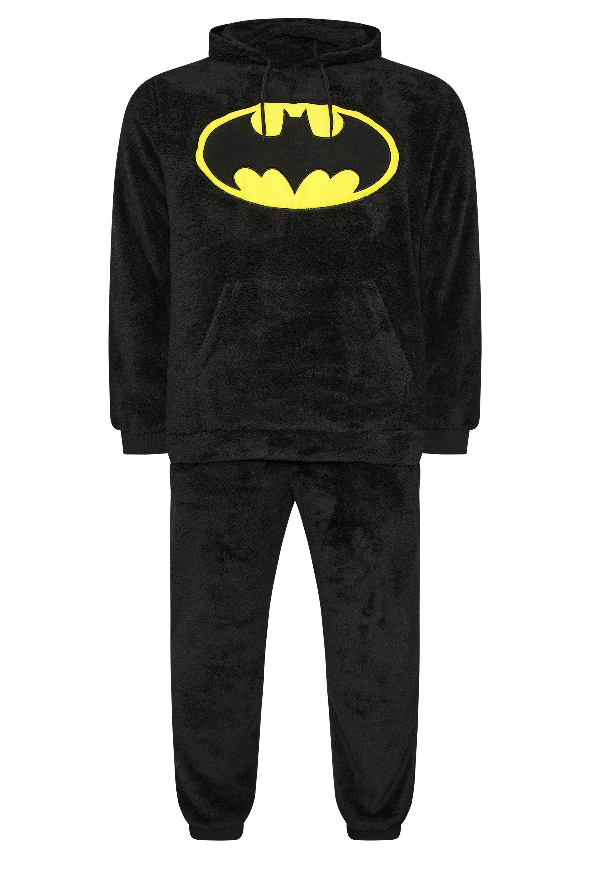 BadRhino Big & Tall Black Batman Super Soft Fleece Lounge Set | BadRhino 6