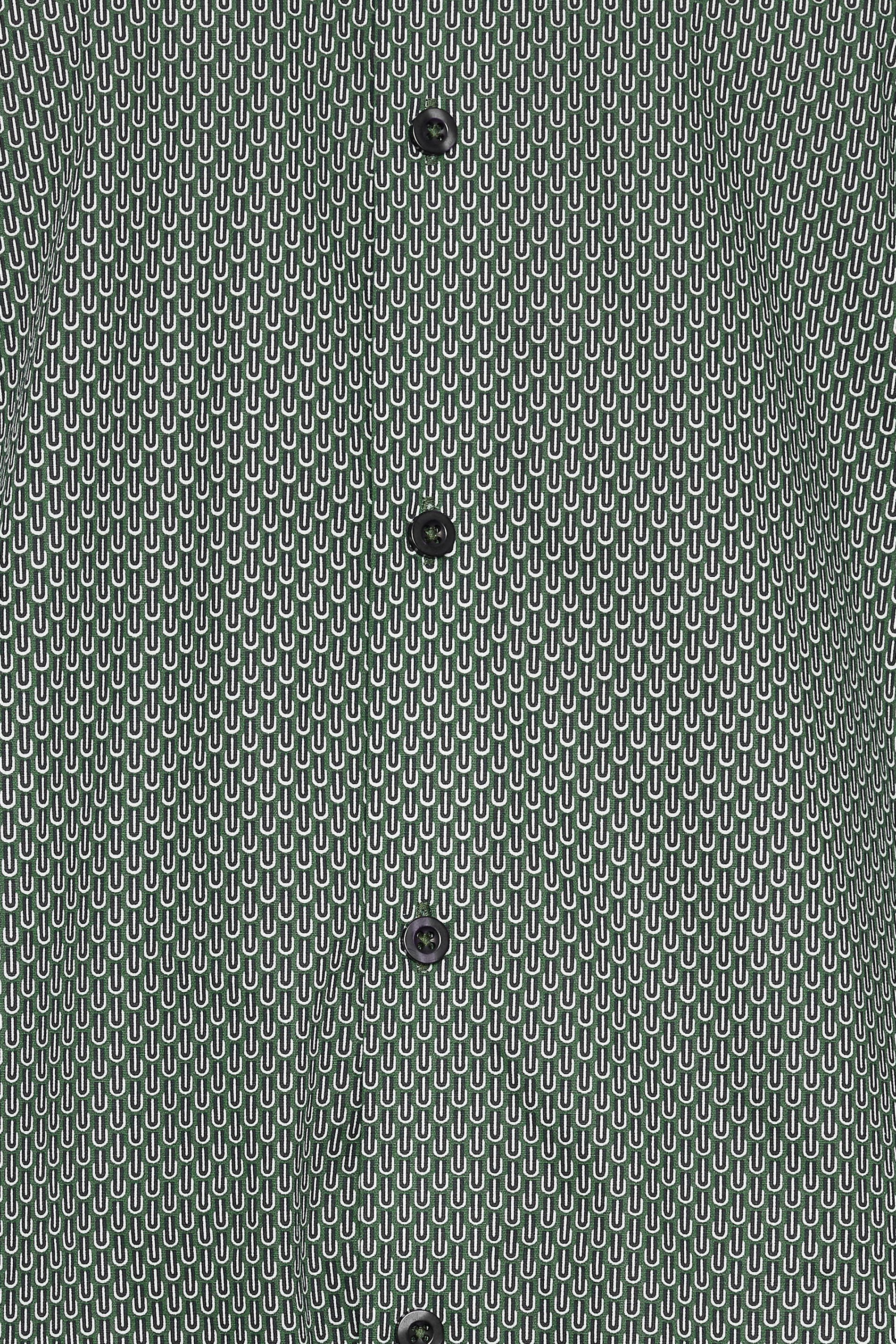 BadRhino Tailoring Big & Tall Green Geometric Print Formal Shirt | BadRhino 5