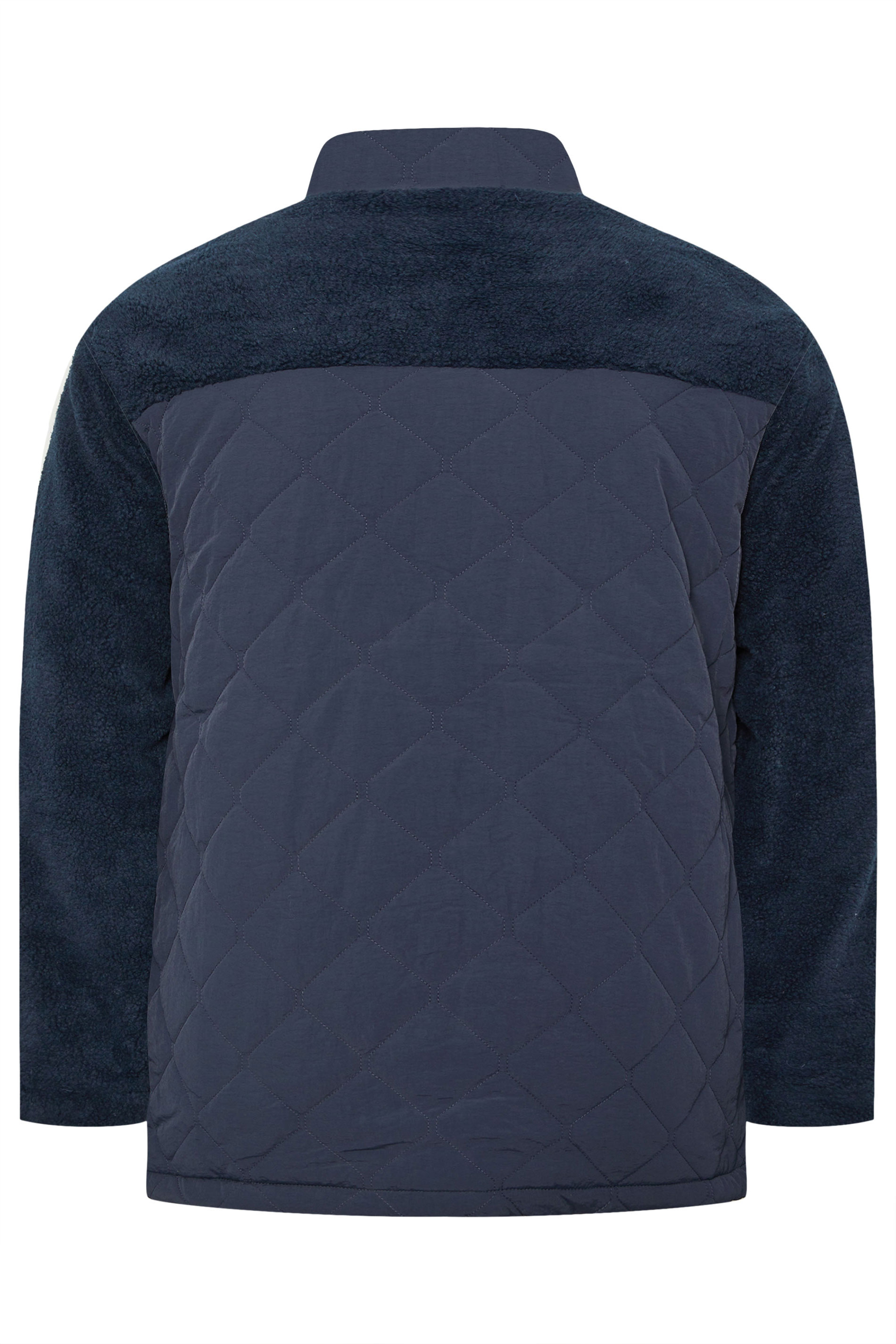 D555 Big & Tall Navy Blue Quilted Sherpa Fleece | BadRhino 4