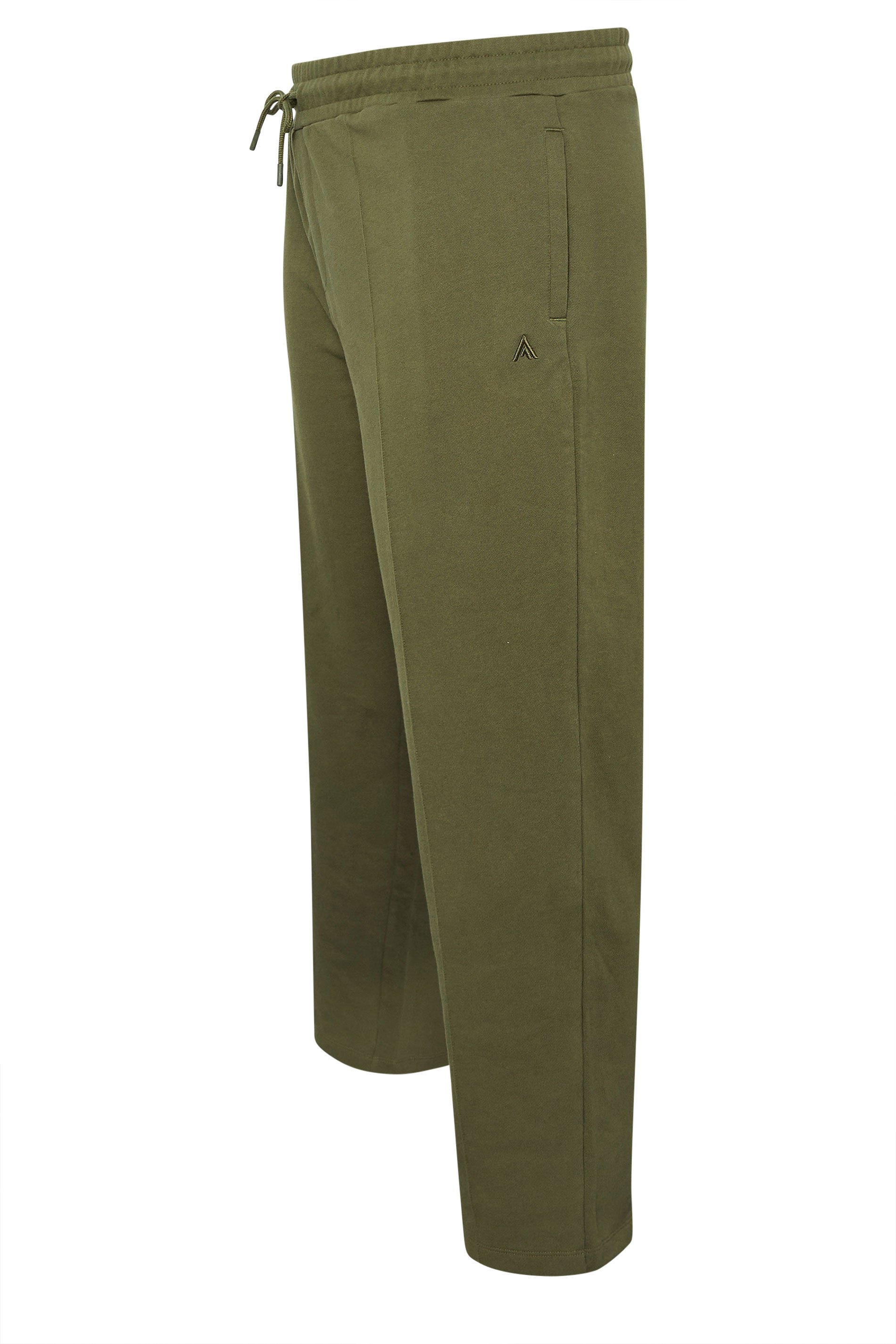 STUDIO A Big & Tall Khaki Green Pintuck Joggers | BadRhino 2