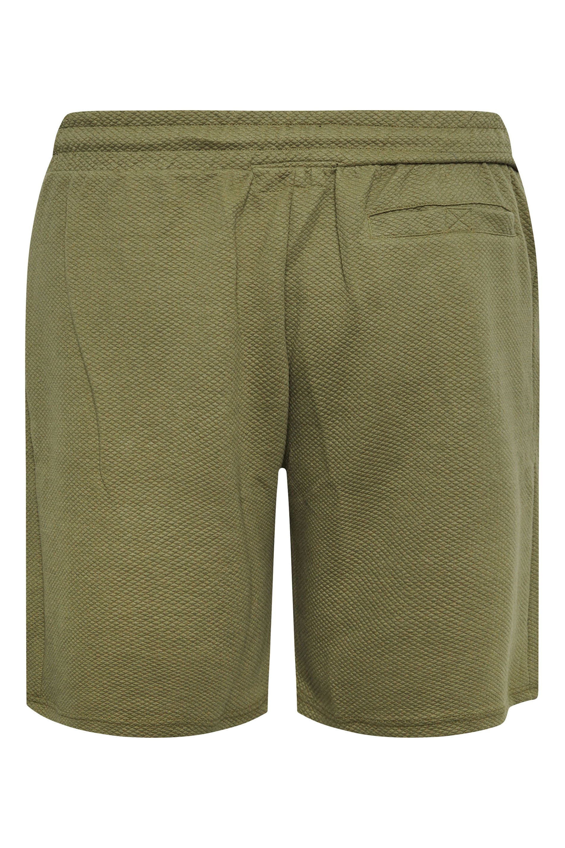 KAM Big & Tall Charcoal Green Dobby Print Shorts | BadRhino 4