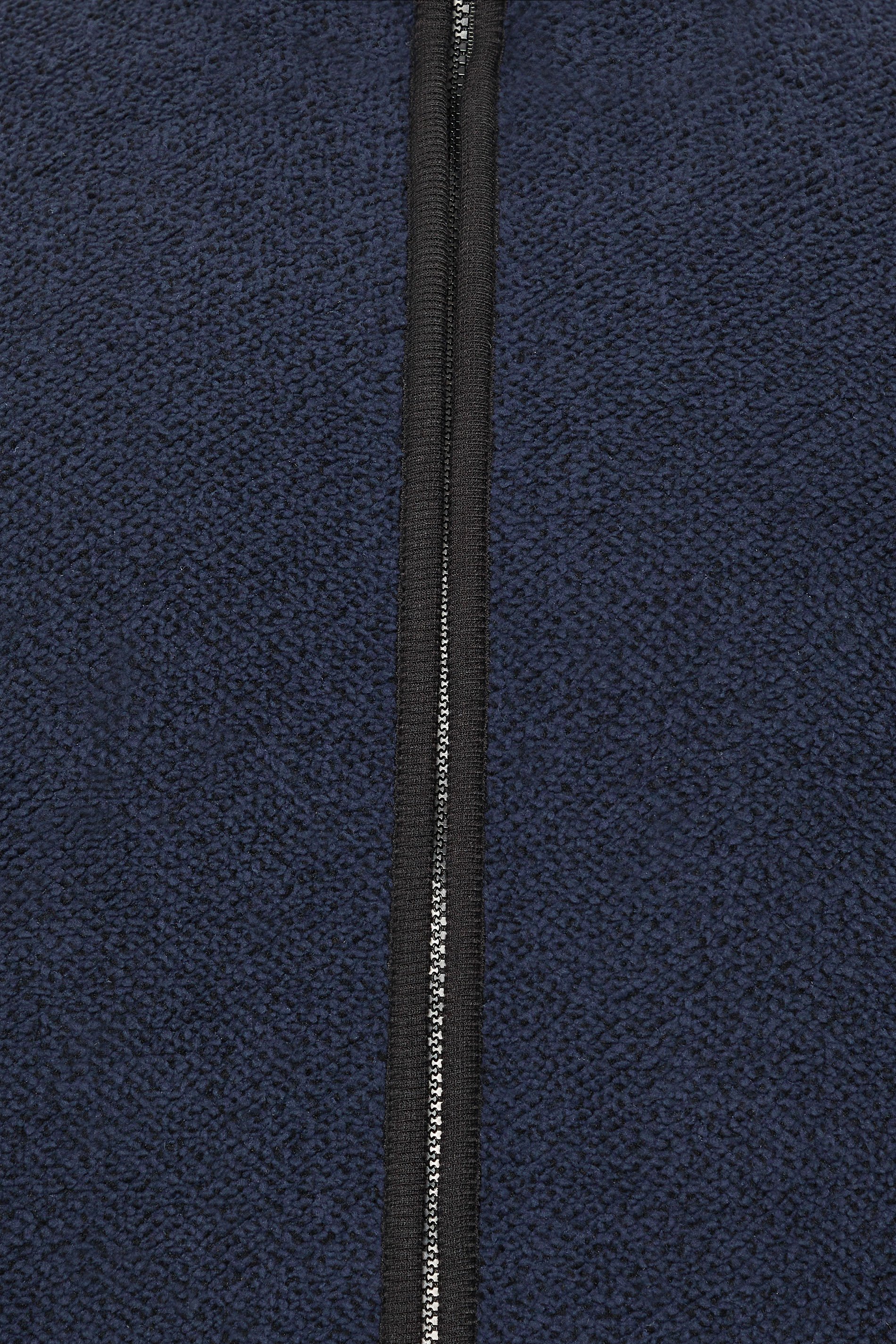 BadRhino Big & Tall Navy Blue Textured Zip Through Fleece | BadRhino 3