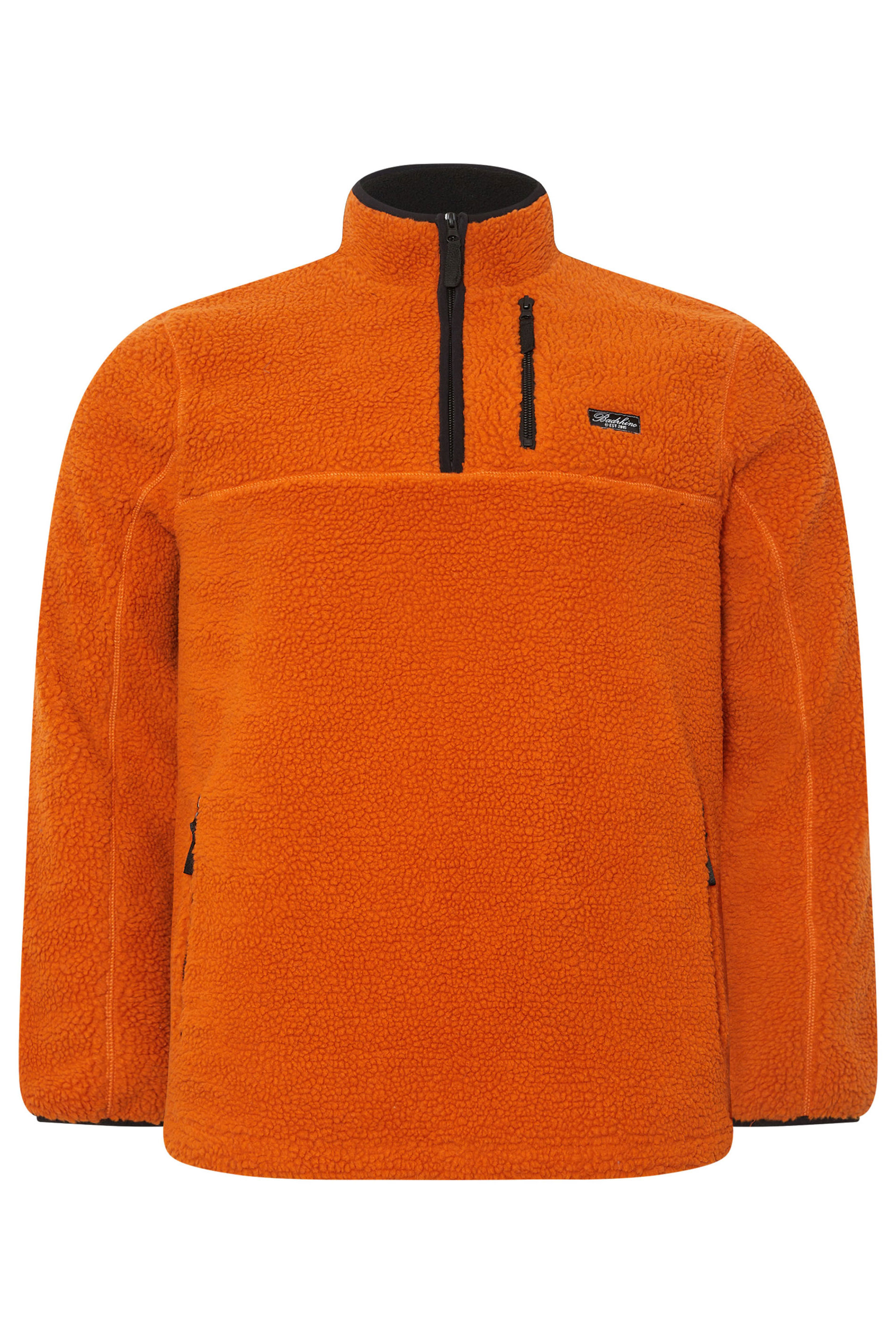 BadRhino Big & Tall Orange Sherpa Quarter Zip Fleece | BadRhino 5