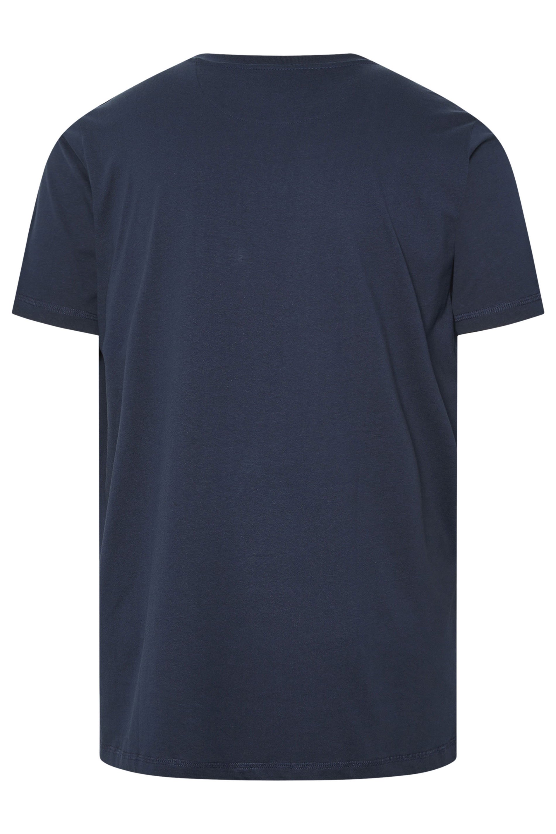 FIRETRAP Big & Tall Navy Blue Logo Print T-Shirt | BadRhino 2