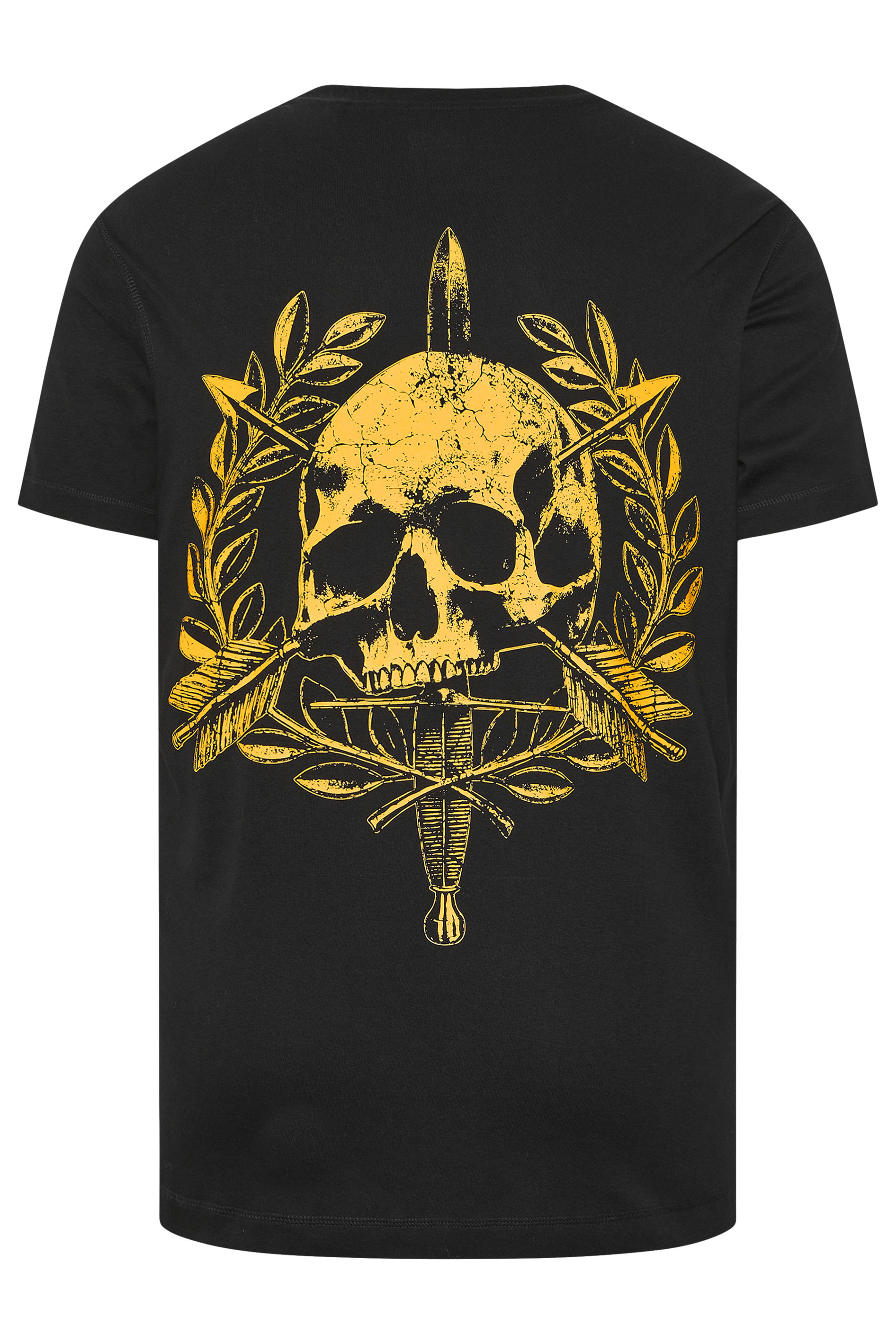 BadRhino Big & Tall Black Skull Emblem Graphic T-Shirt | BadRhino 7