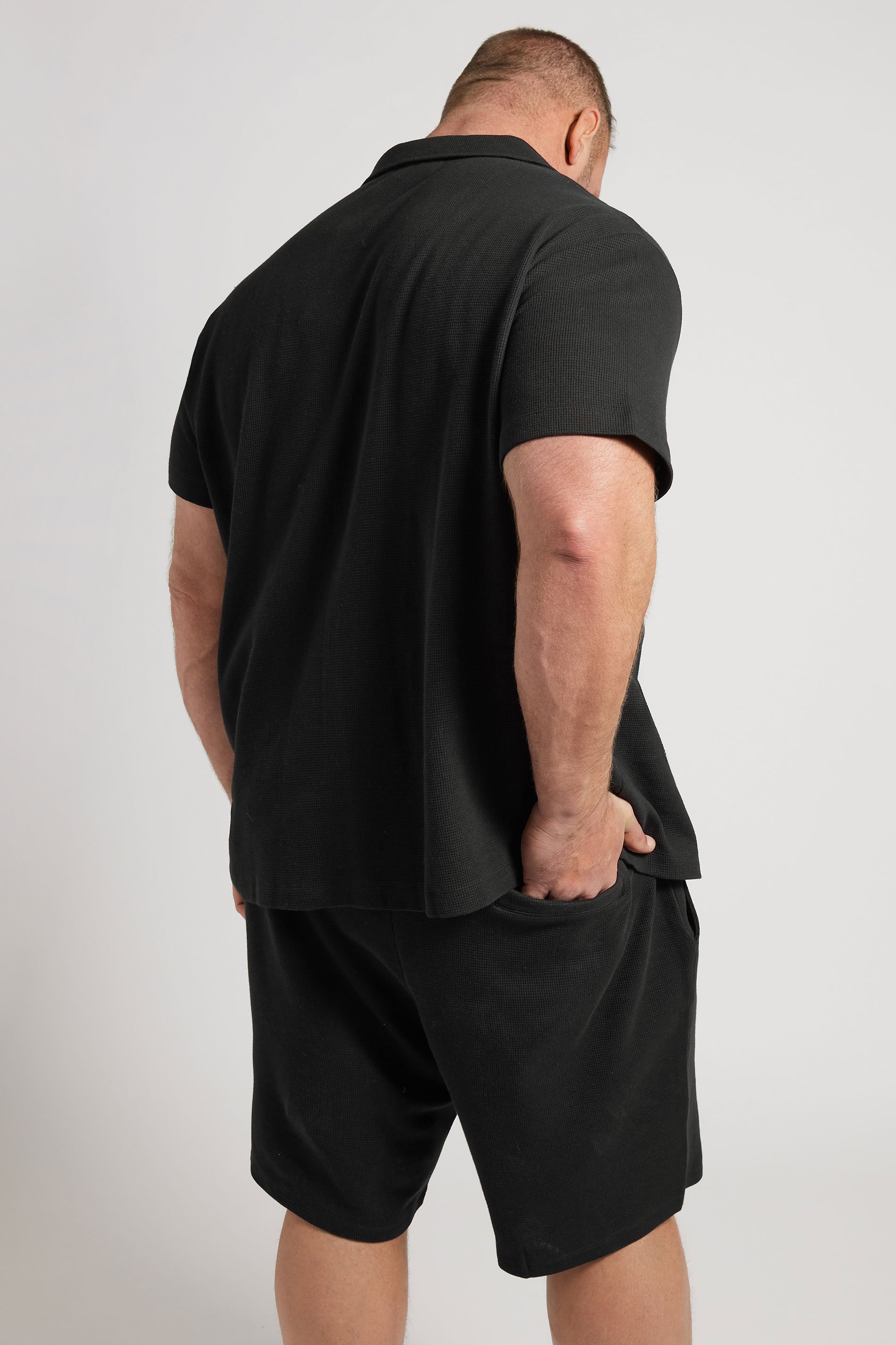 BadRhino Big & Tall Black Textured Shorts | BadRhino 5