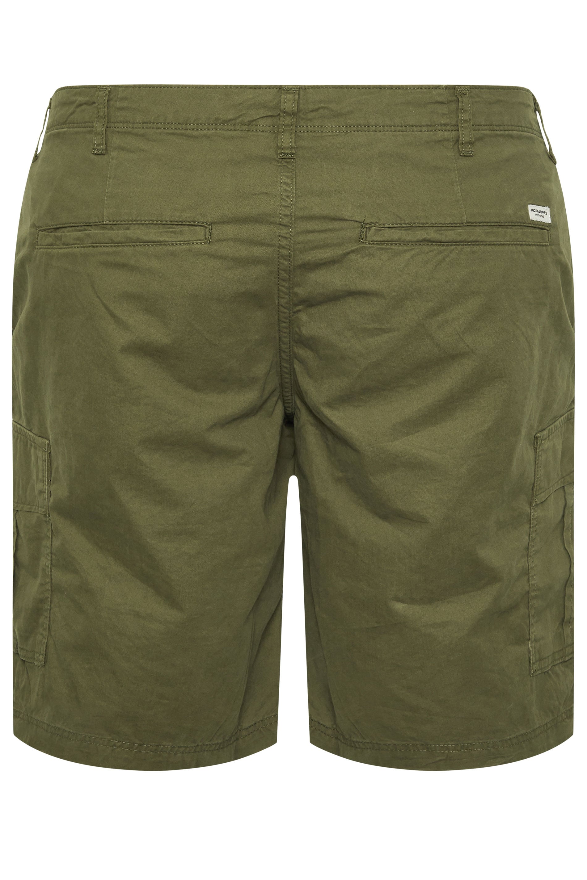 JACK & JONES Big & Tall 2 PACK Neutral And Olive Green Cargo Shorts | BadRhino 6
