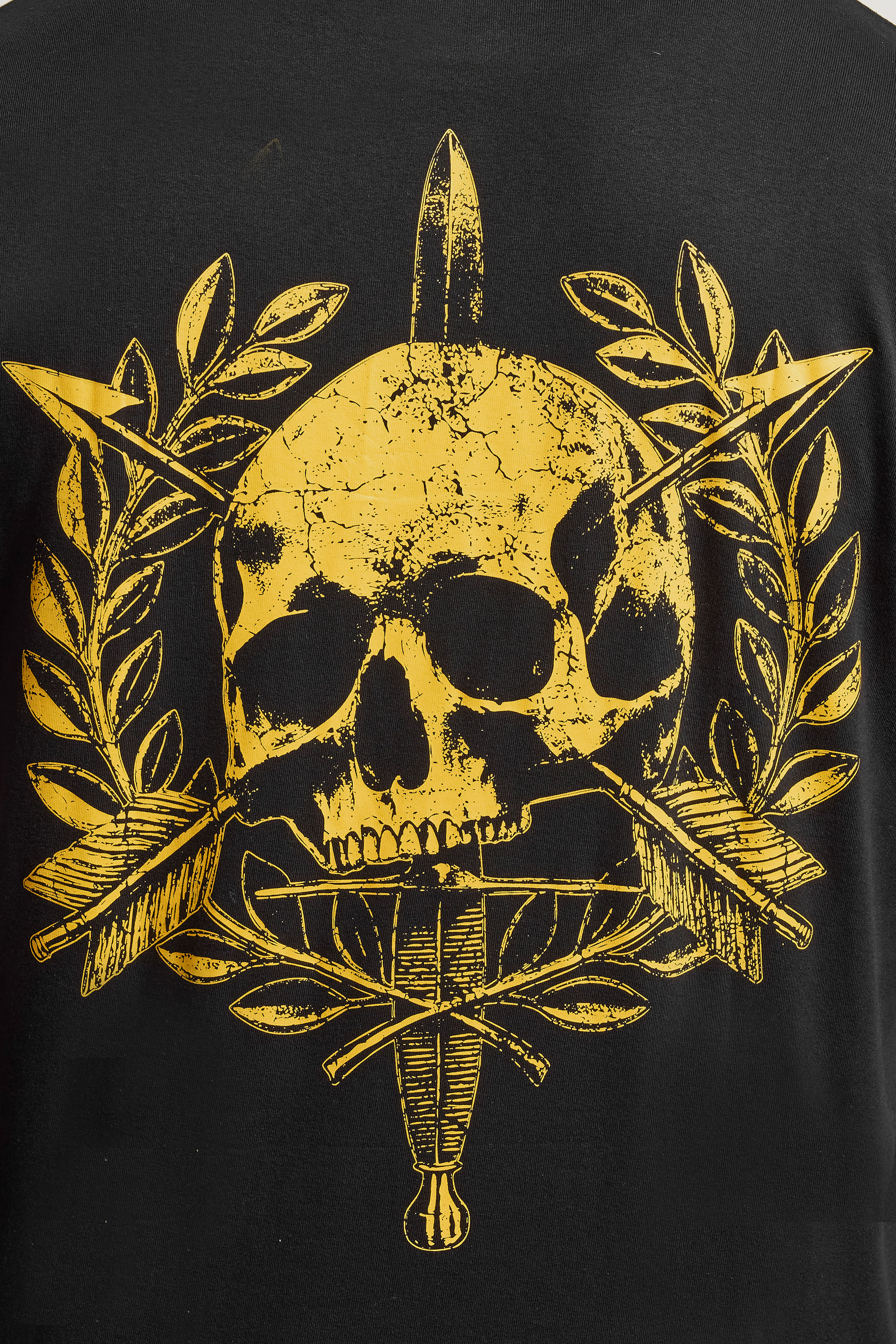 BadRhino Big & Tall Black Skull Emblem Graphic T-Shirt | BadRhino 5