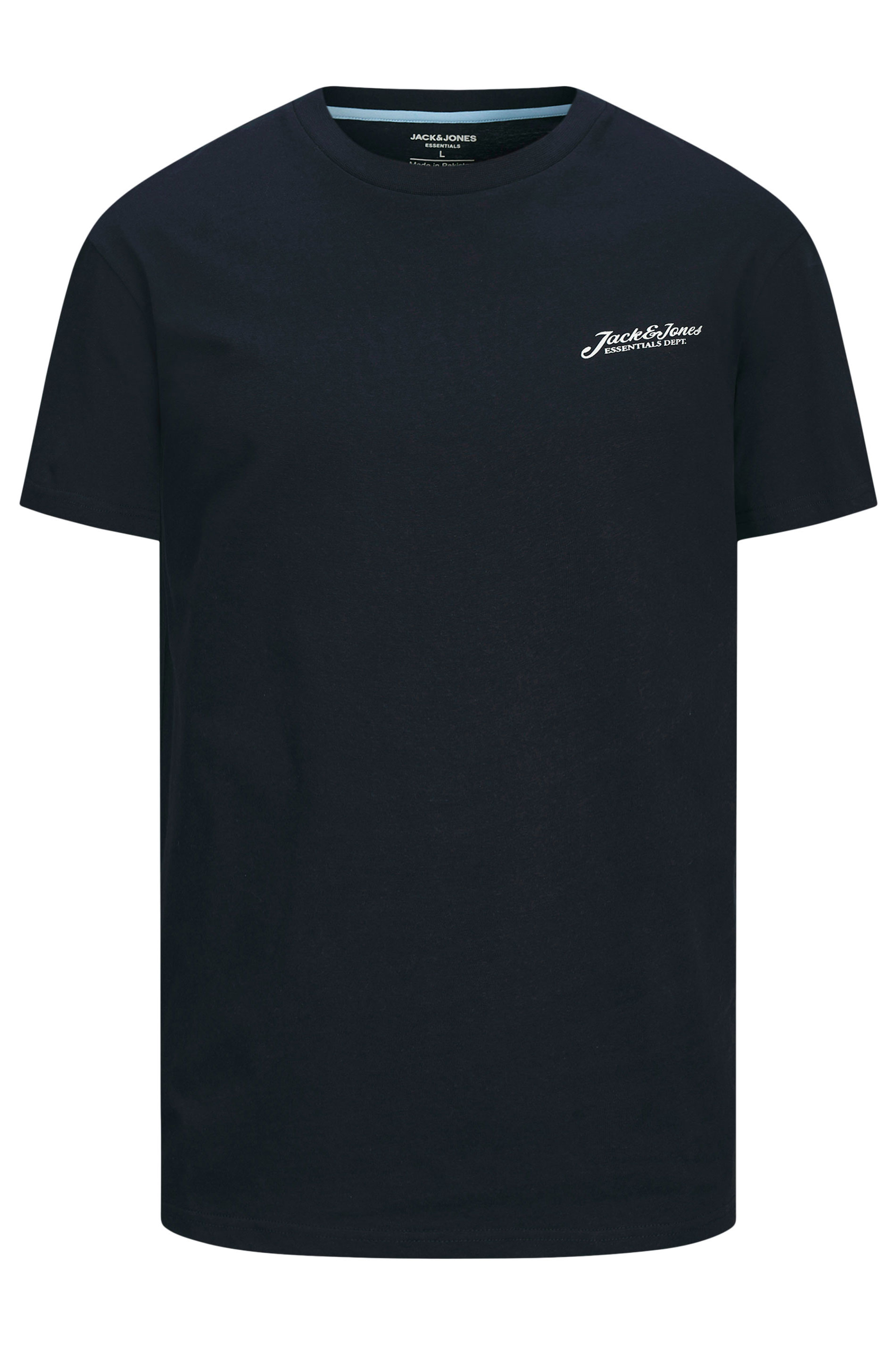 JACK & JONES Big & Tall Light blue & Black Core T-Shirts | BadRhino 6