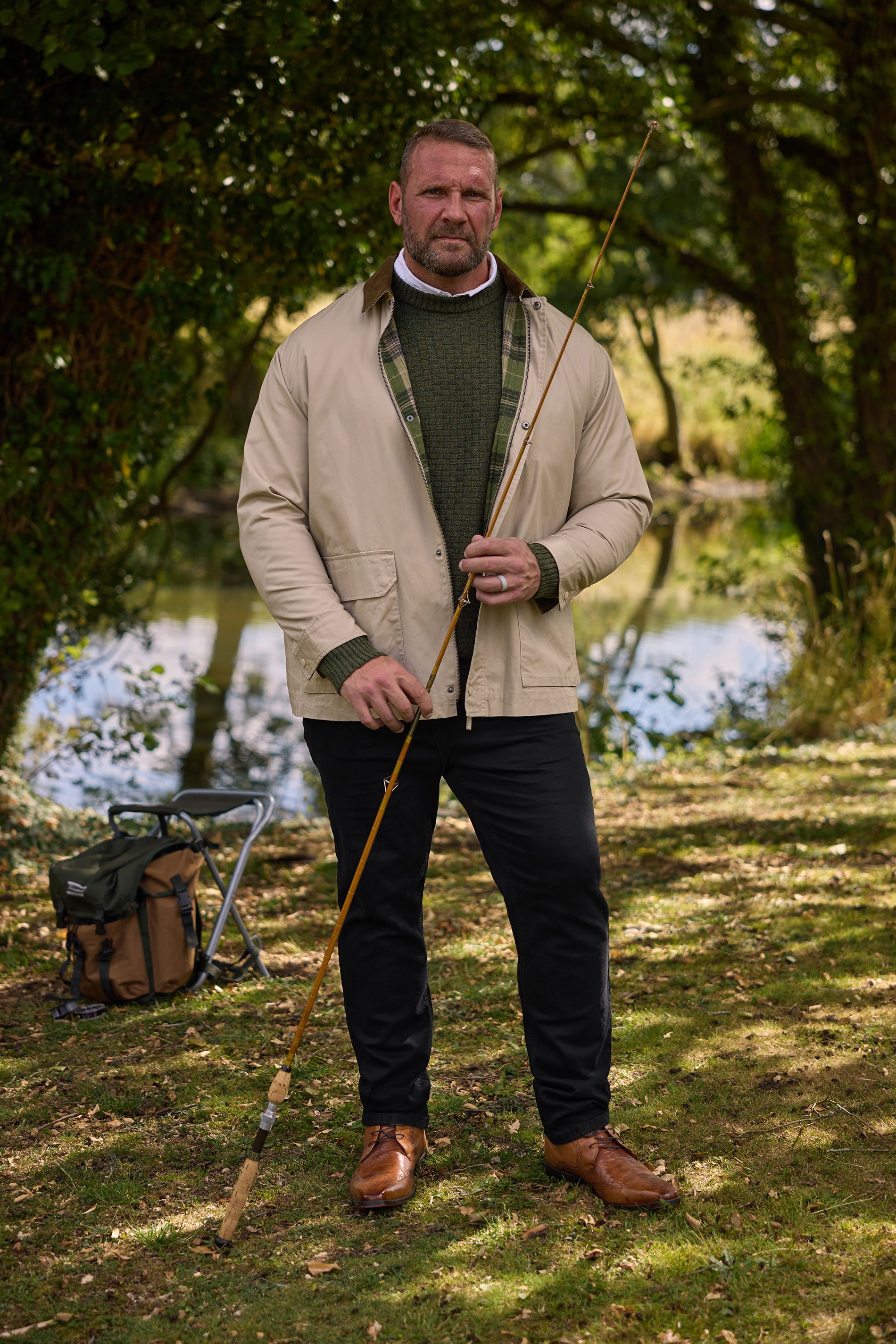 BadRhino Big & Tall Natural Brown Checked Lined Worker Jacket | BadRhino 2