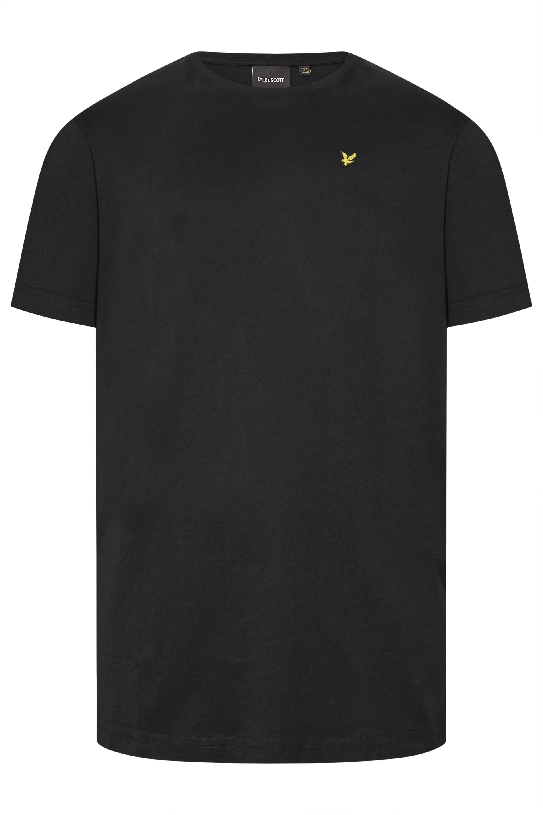 LYLE & SCOTT Big & Tall Black Plain T-Shirt | BadRhino 3