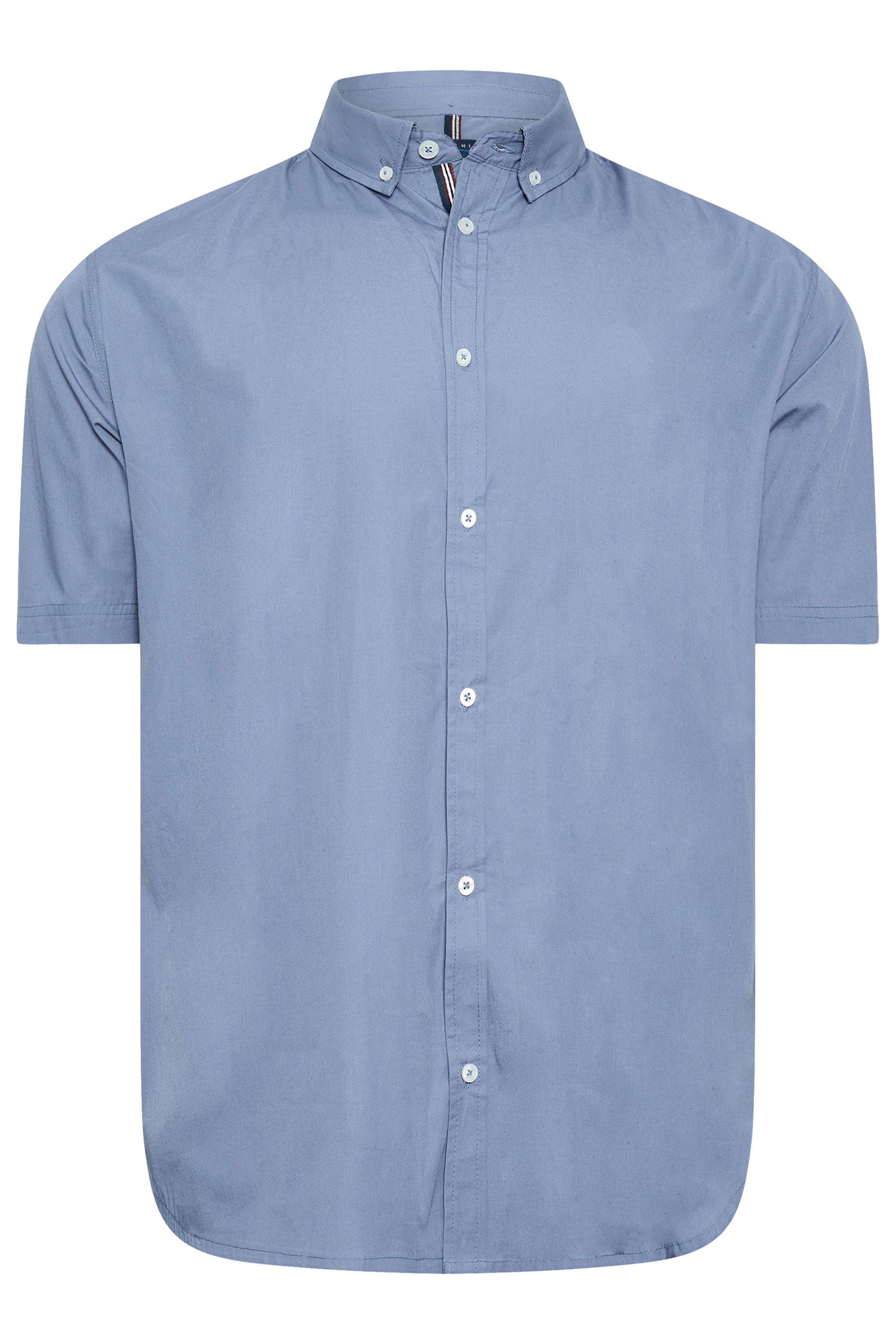 BadRhino Blue Cotton Poplin Short Sleeve Shirt | BadRhino