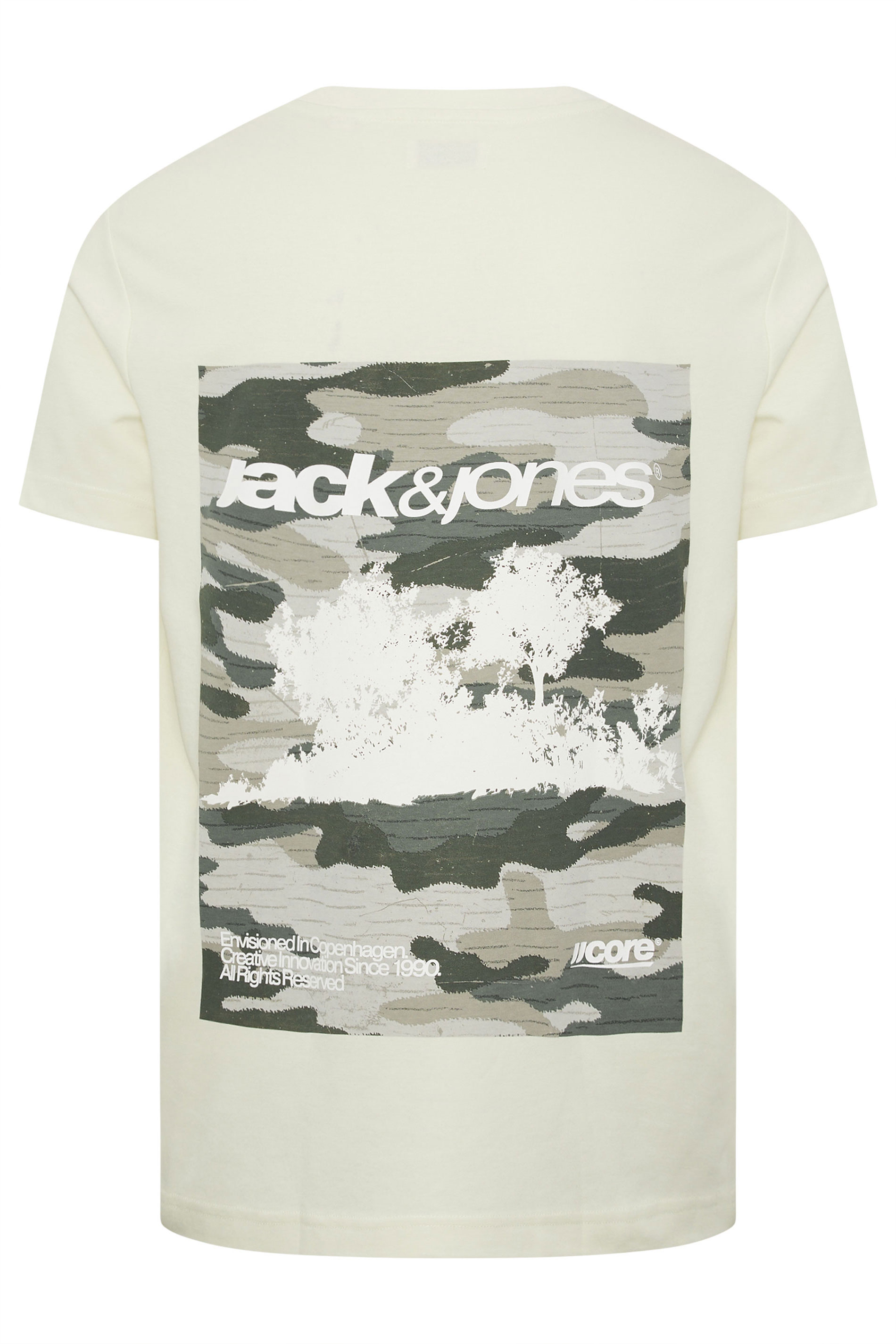 JACK & JONES Big & Tall 2 Pack Navy Blue & Off-White Graphic | BadRhino 7
