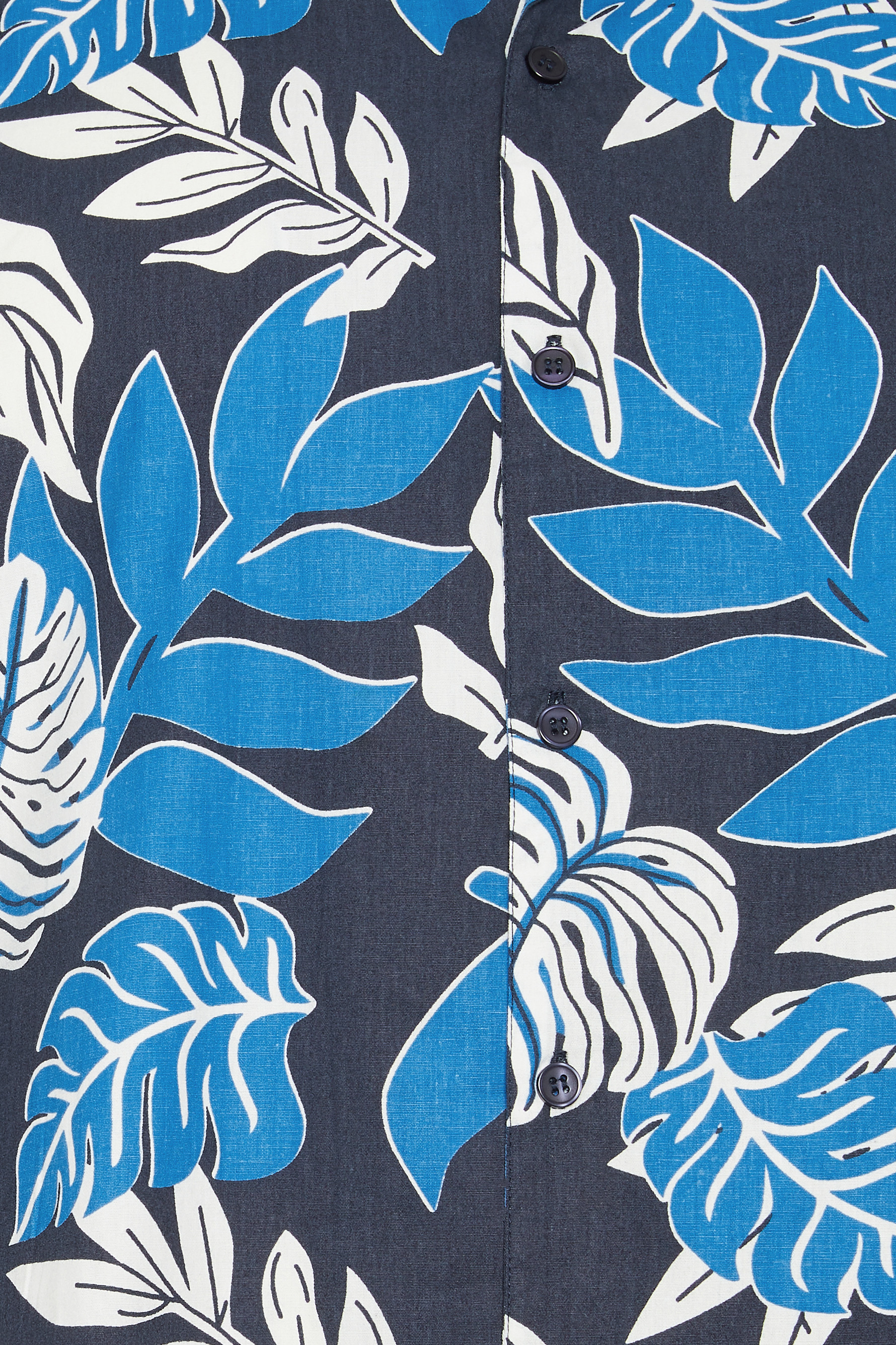 BadRhino Big & Tall Navy Blue Leaf Print Shirt | BadRhino 3