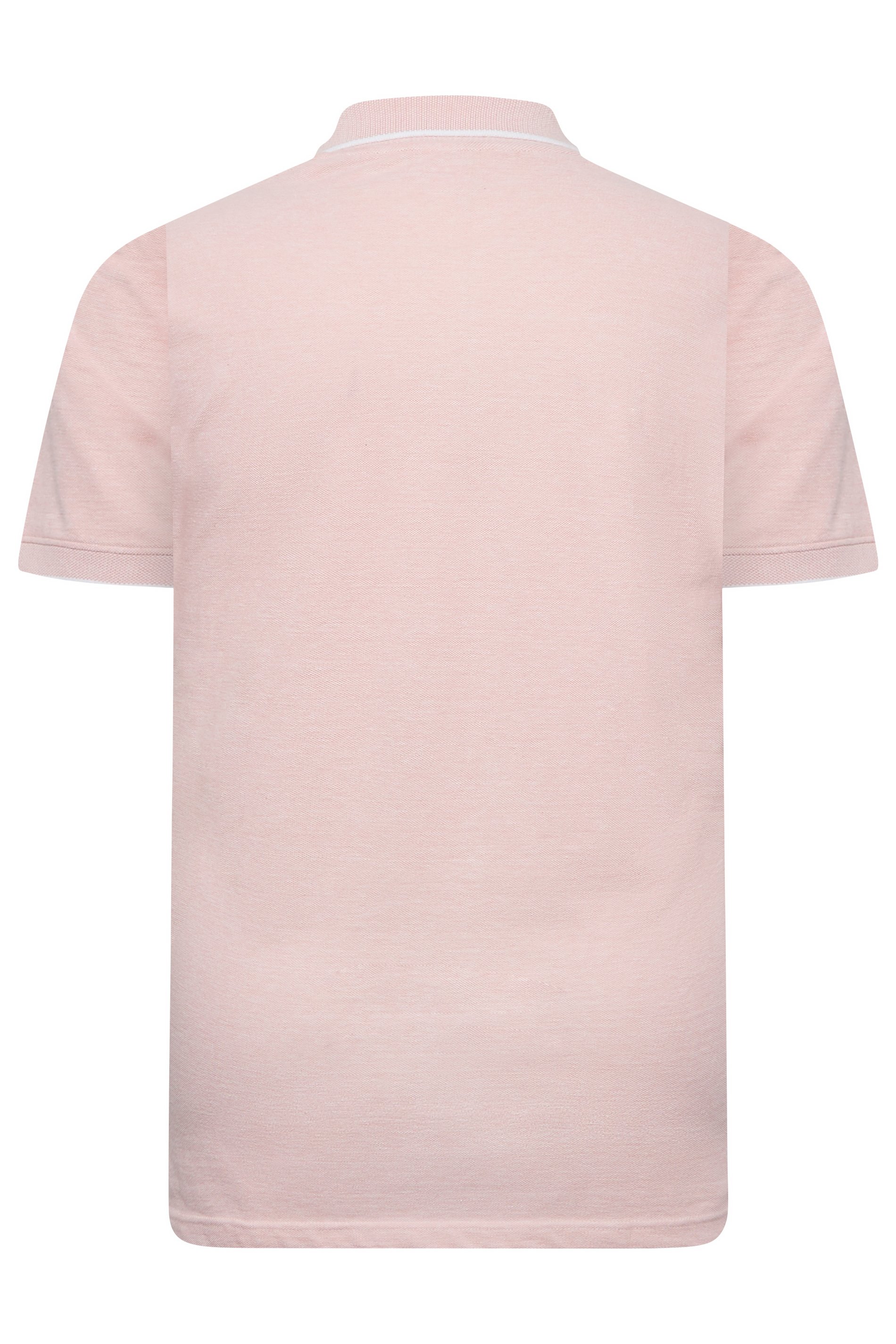 BadRhino Big & Tall Light Pink Birdseye Polo Shirt | BadRhino 4