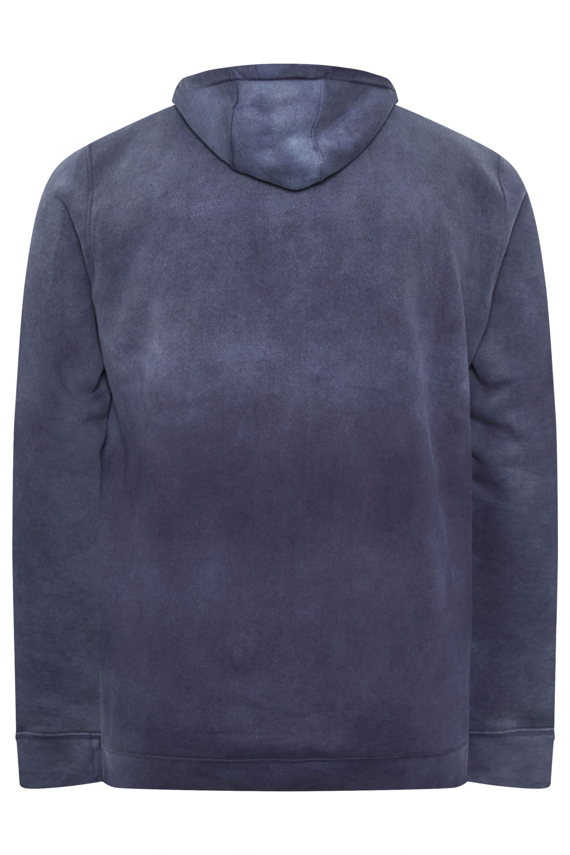 BadRhino Big & Tall Navy Blue Sun Bleached Hoodie | BadRhino 7