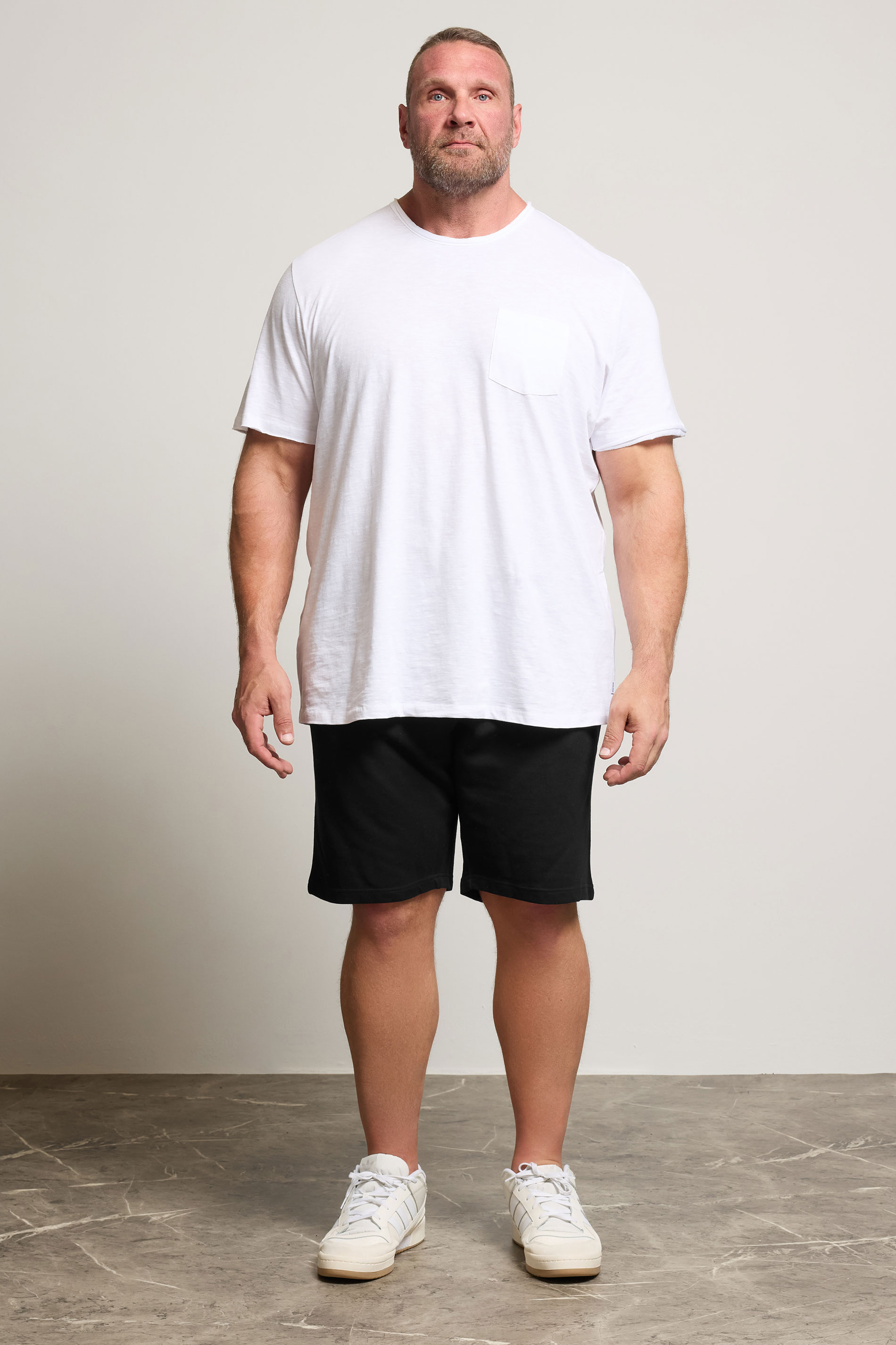 JACK & JONES Big & Tall Black 'Beau' Jogger Shorts | BadRhino 2