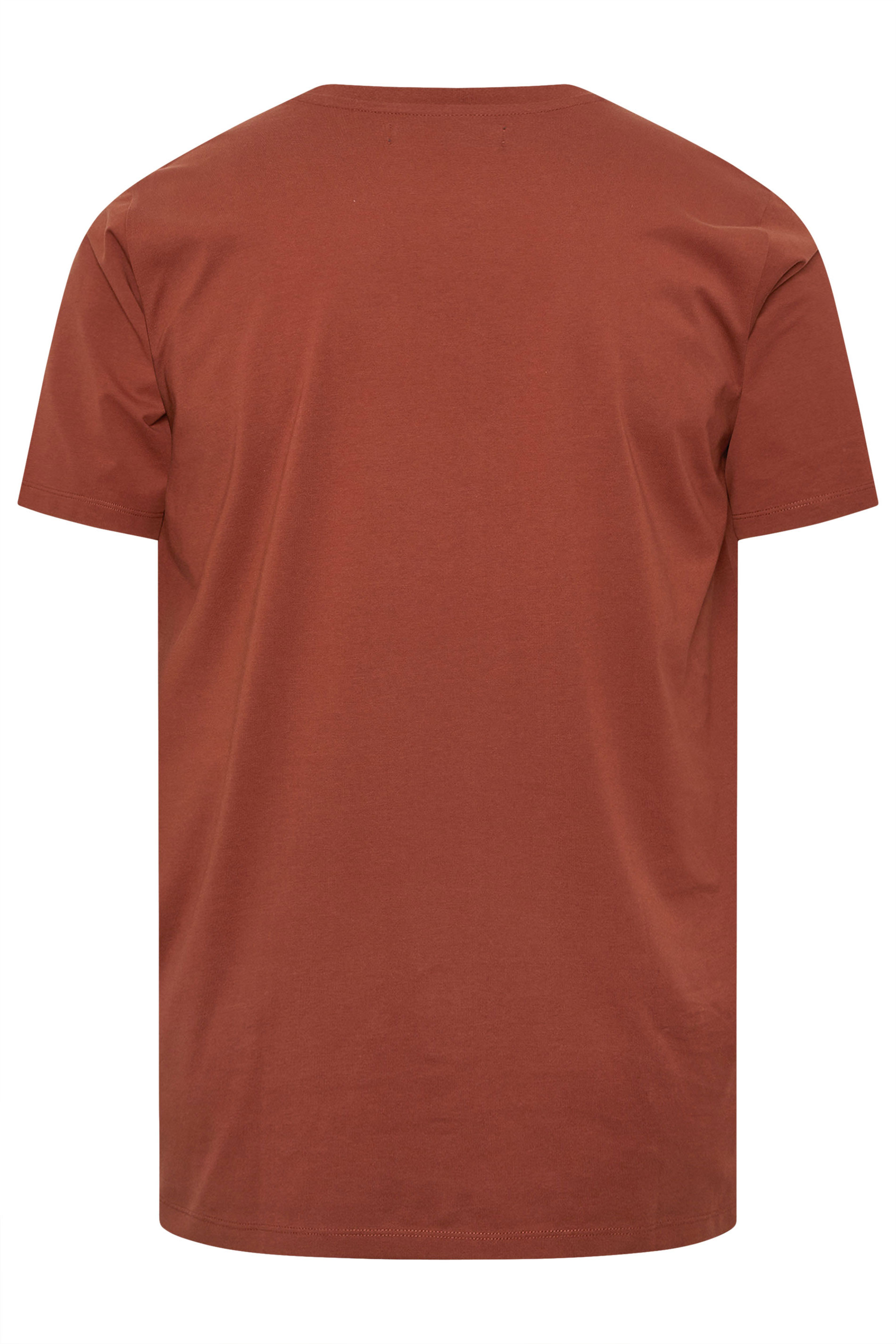 BadRhino Big & Tall Rust Orange Soft Touch Relaxed Fit T-Shirt 8