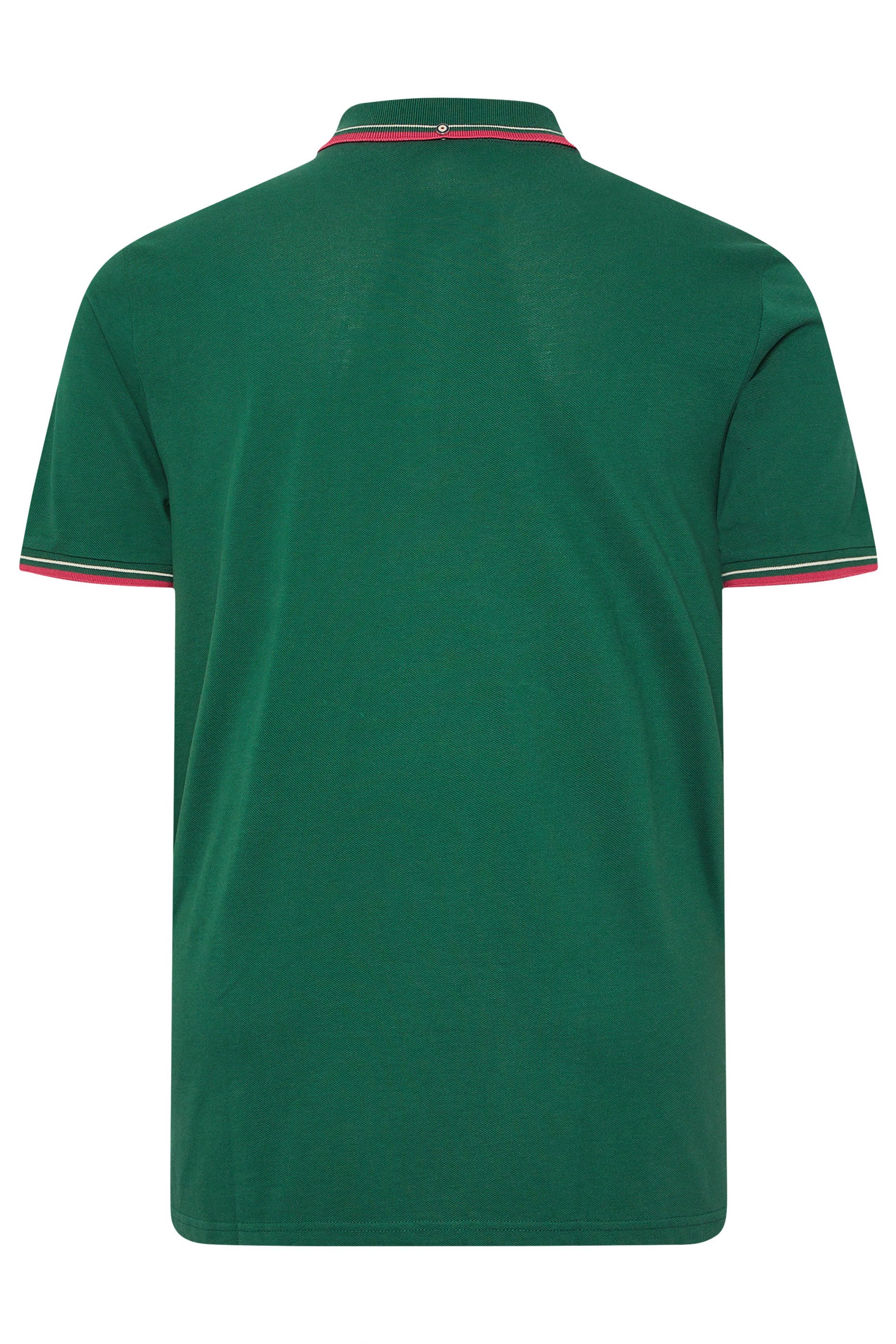 Ben Sherman Big & Tall Dark Green Signature Pique Polo Shirt | BadRhino 4