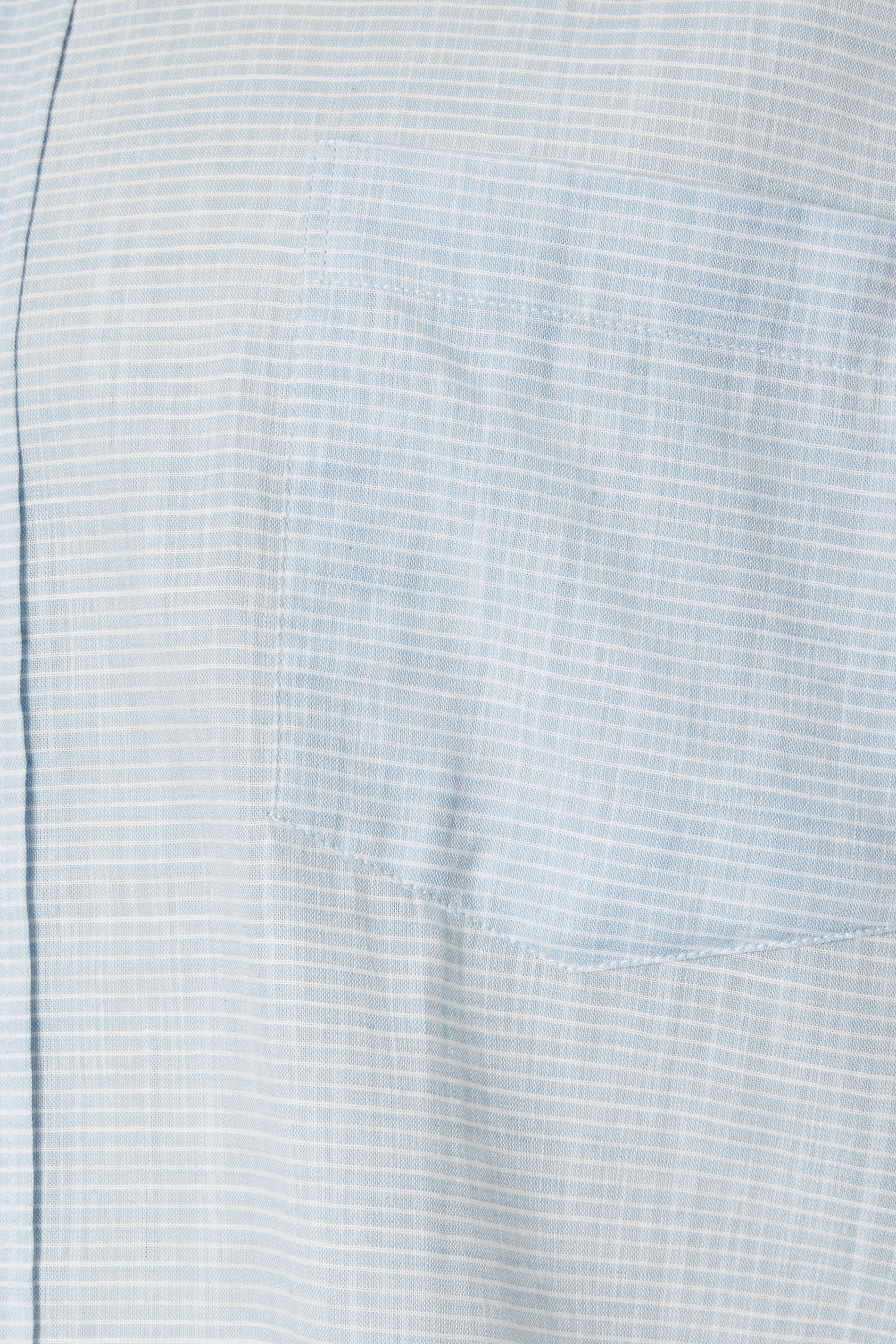 KAM Big & Tall Sky Blue Stripe Grandad Collar Shirt | BadRhino 2