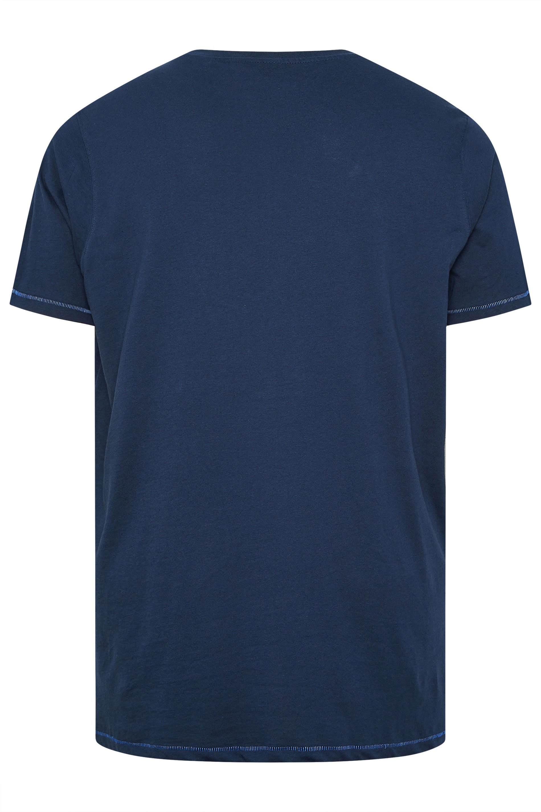 D555 Big & Tall Navy Blue 'Terminator' T-Shirt | BadRhino 4