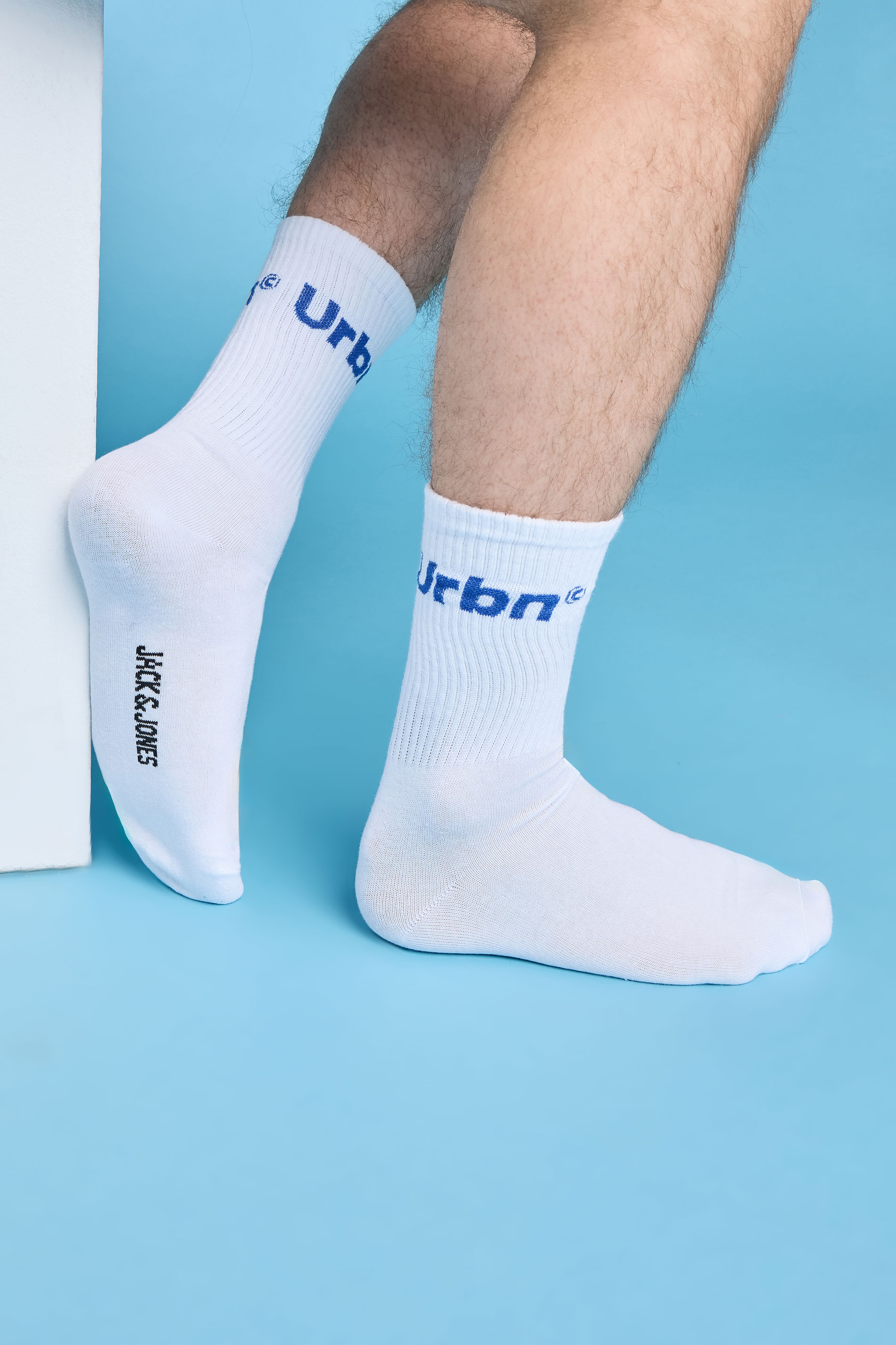 JACK & JONES 3 Pack White & Black 'Urbn' Socks | BadRhino 2